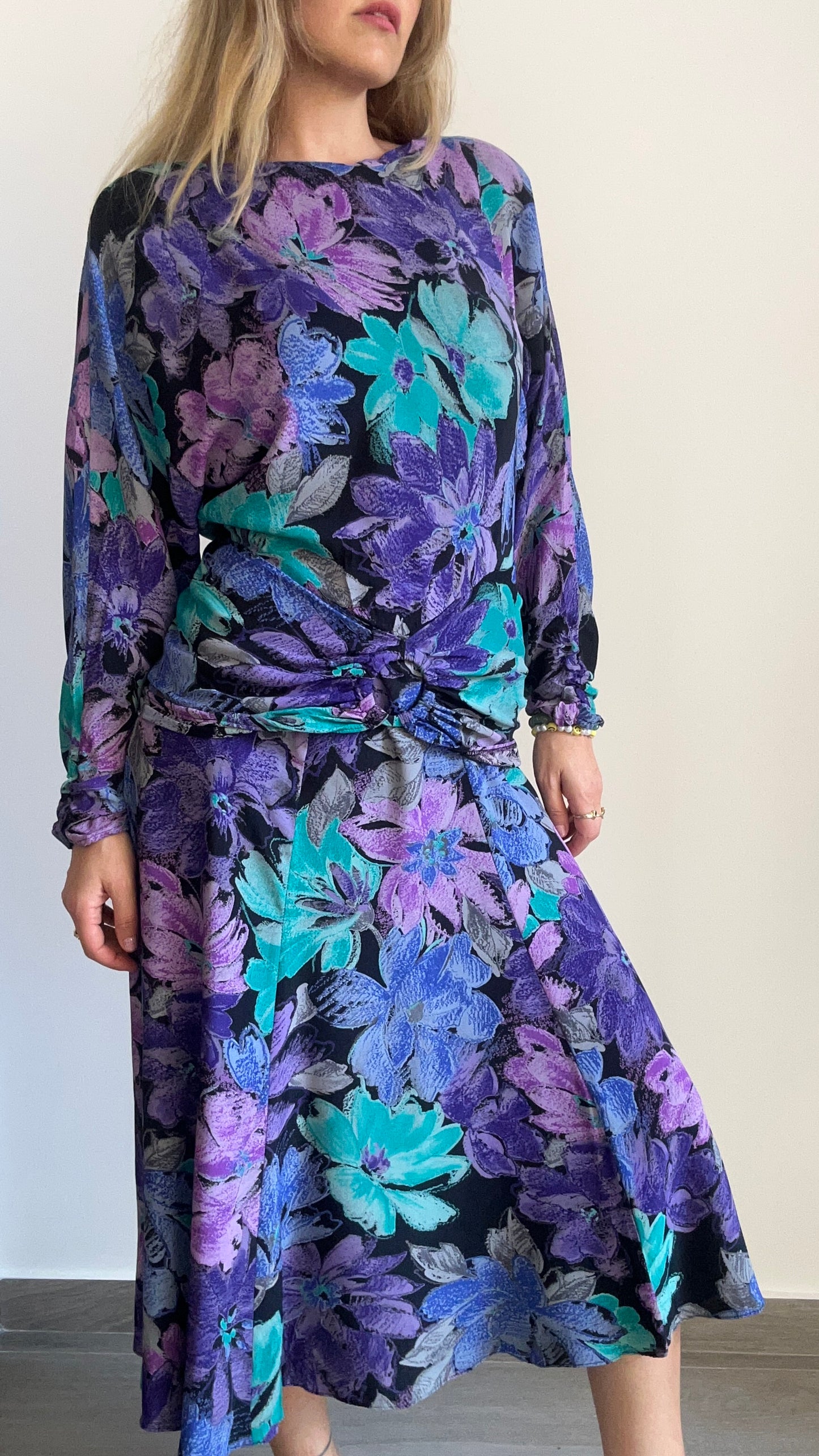 80s Floral Dress