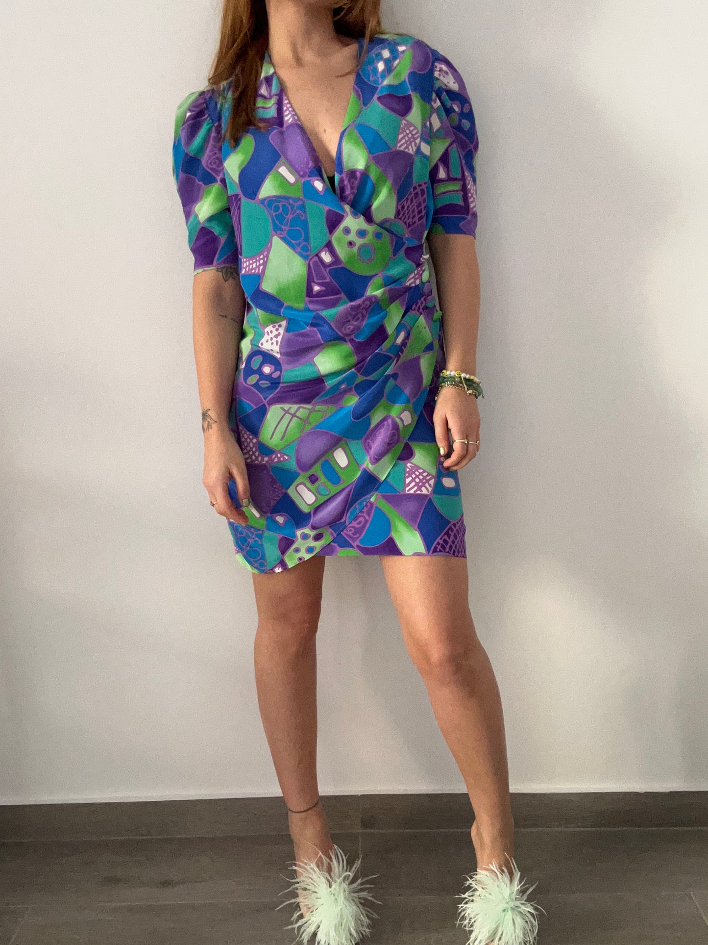 Abstract Print Dress