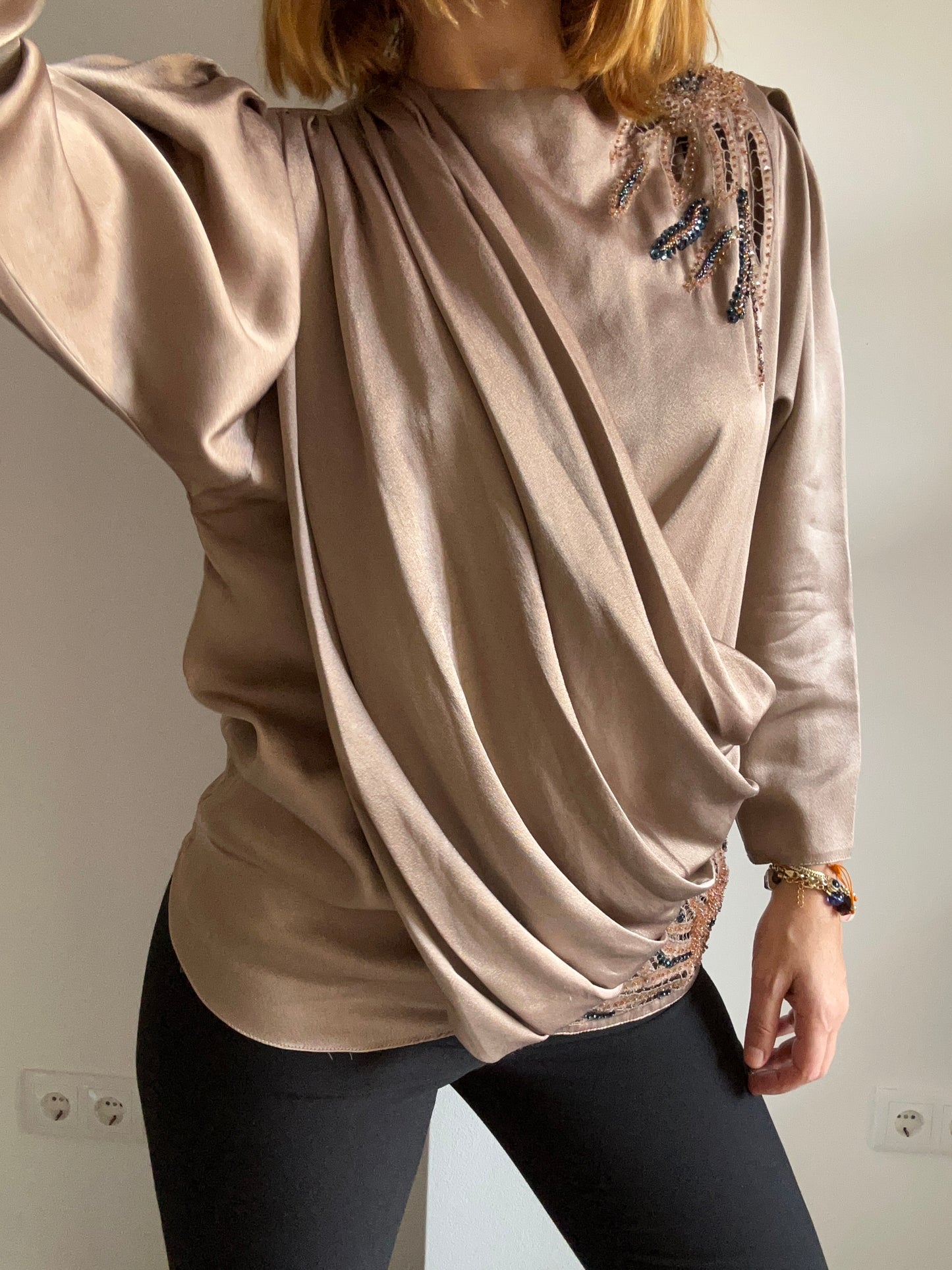 Sequinned 80s Blouse