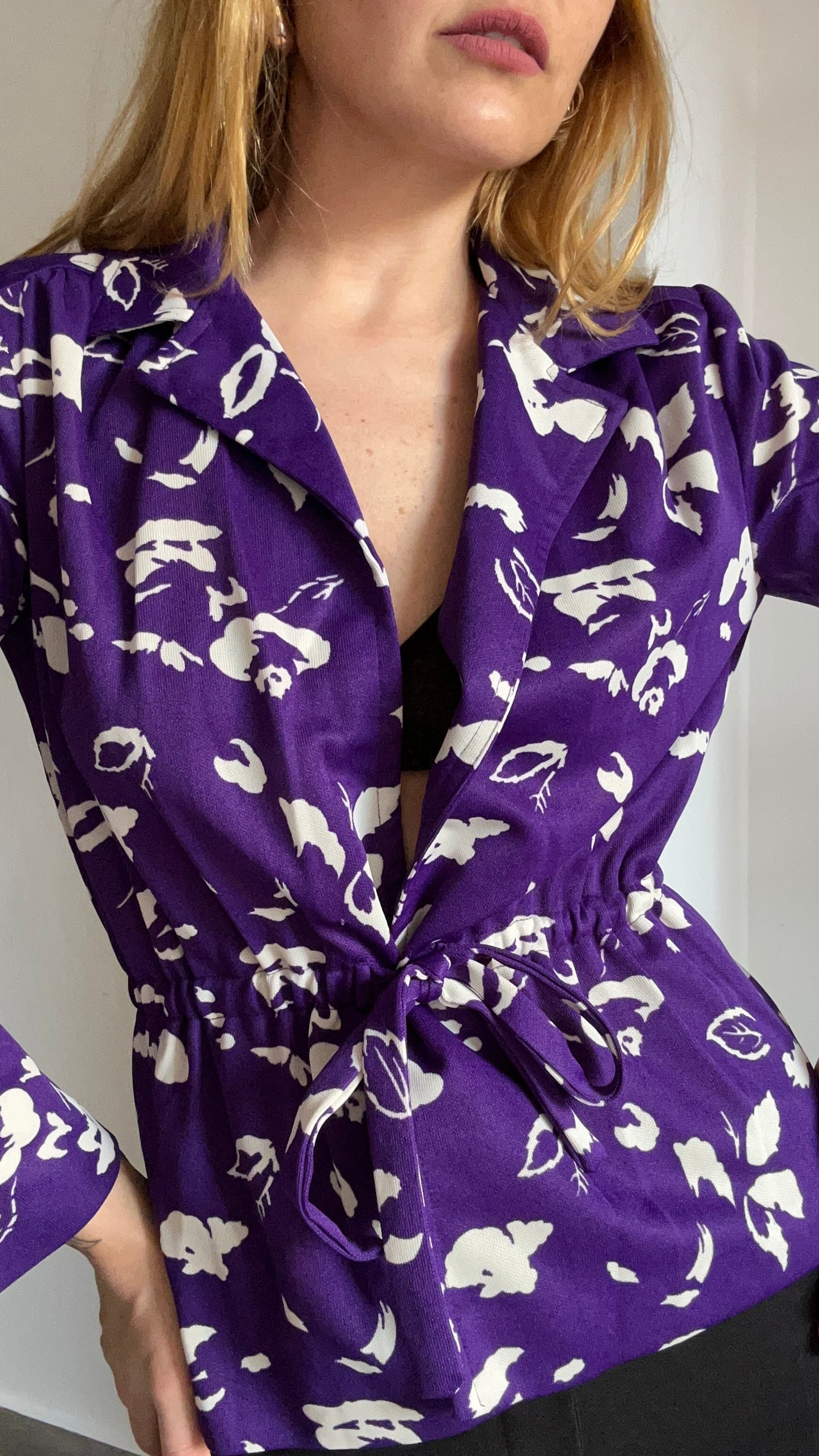 Purple Floral Blouse