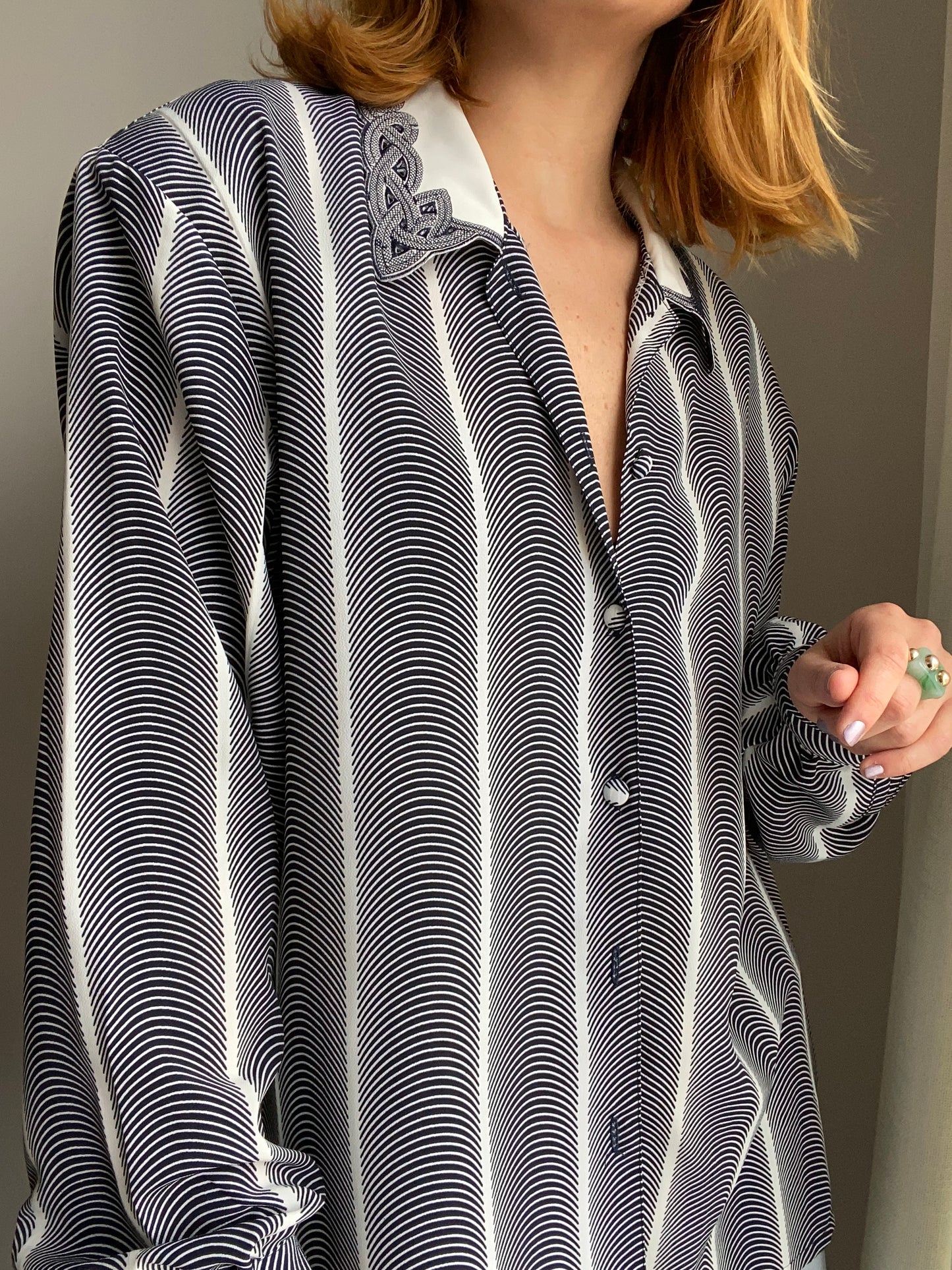 Chiffon Striped Shirt