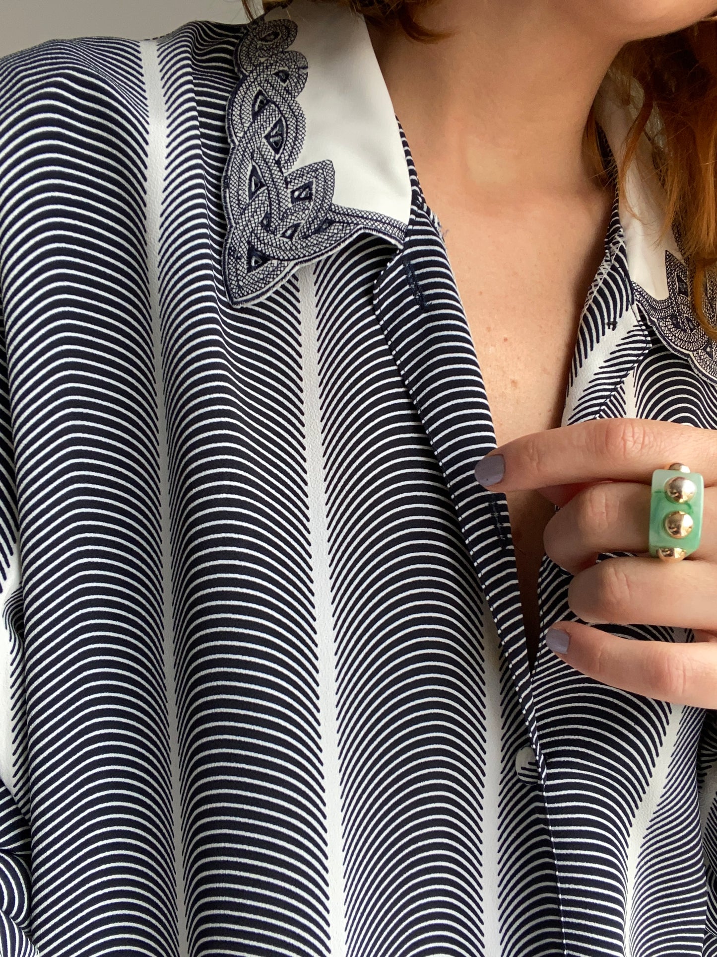 Chiffon Striped Shirt