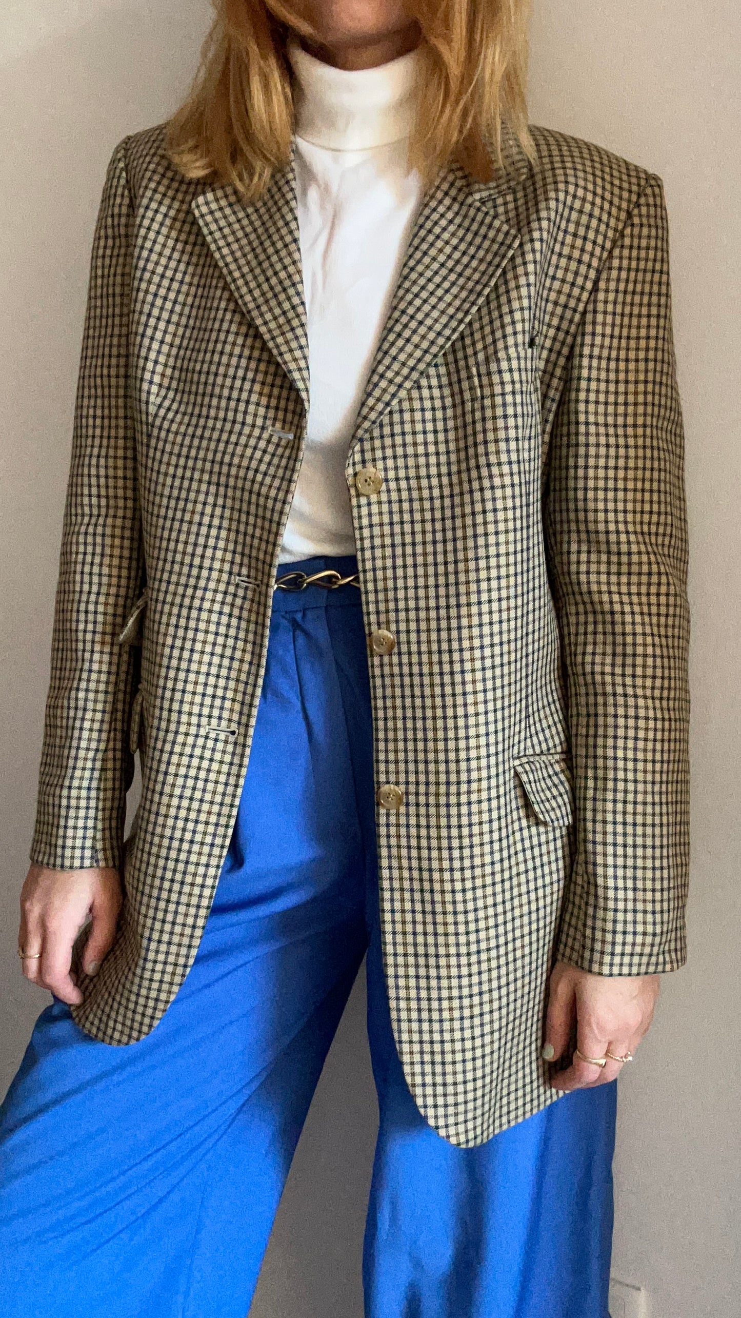 BURBERRY Checked Wool Blazer