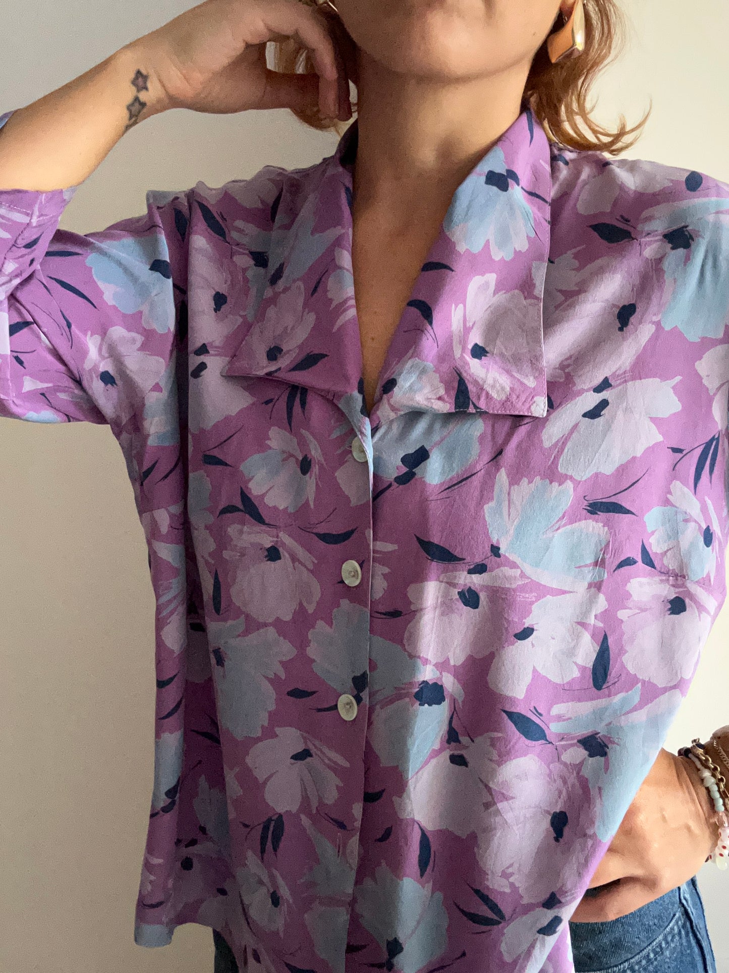 Floral Purple Blouse