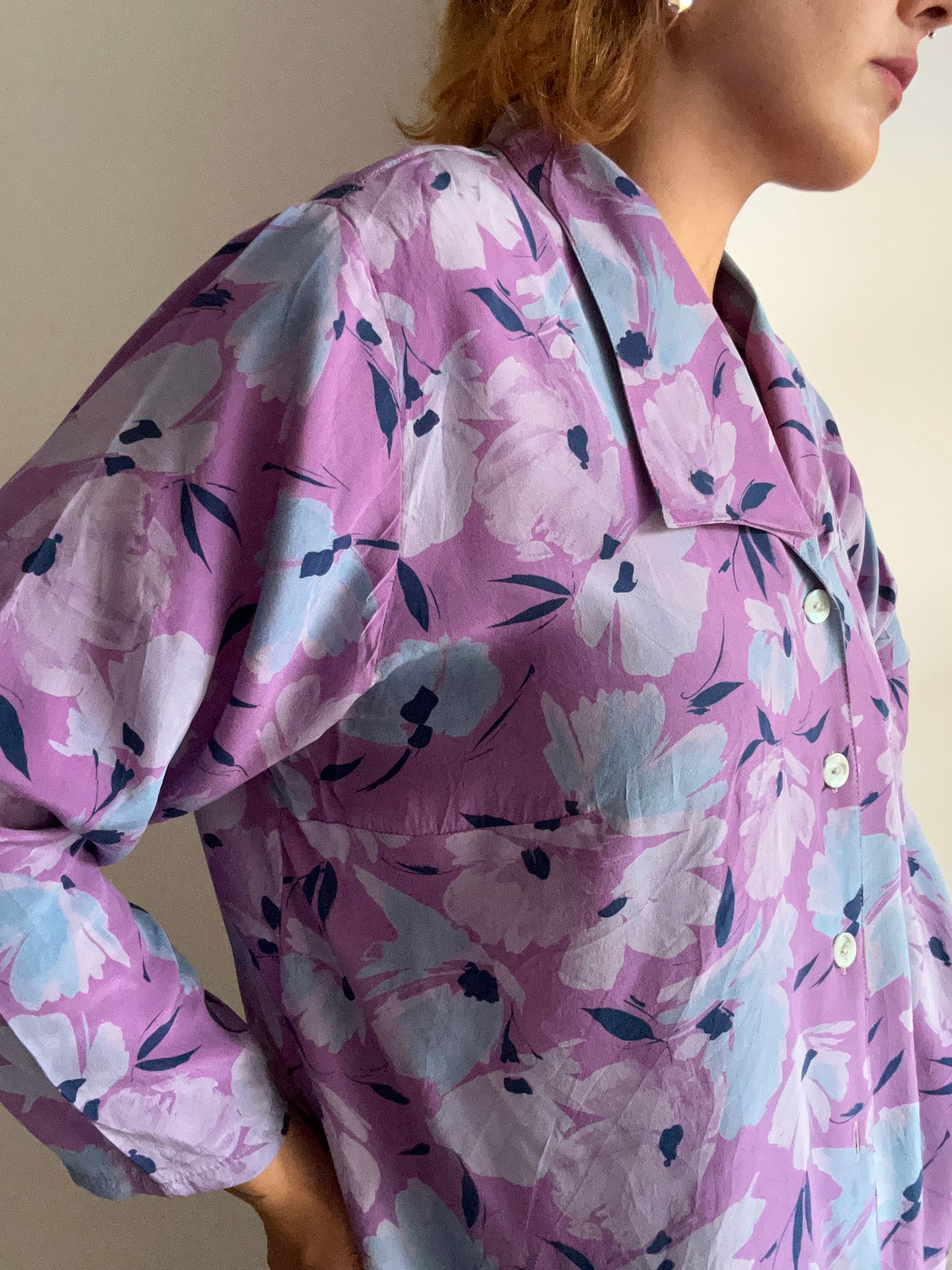 Floral Purple Blouse