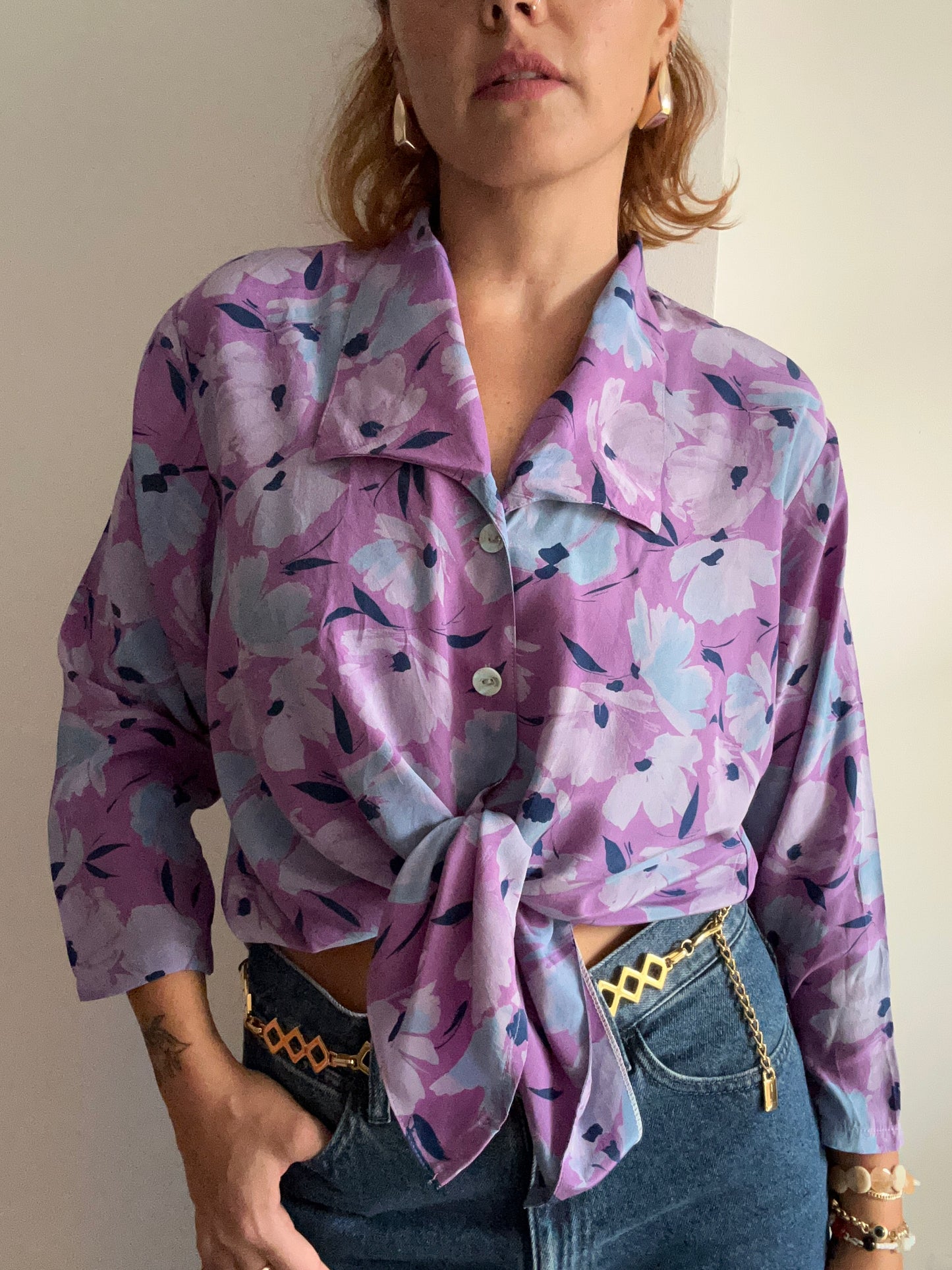Floral Purple Blouse