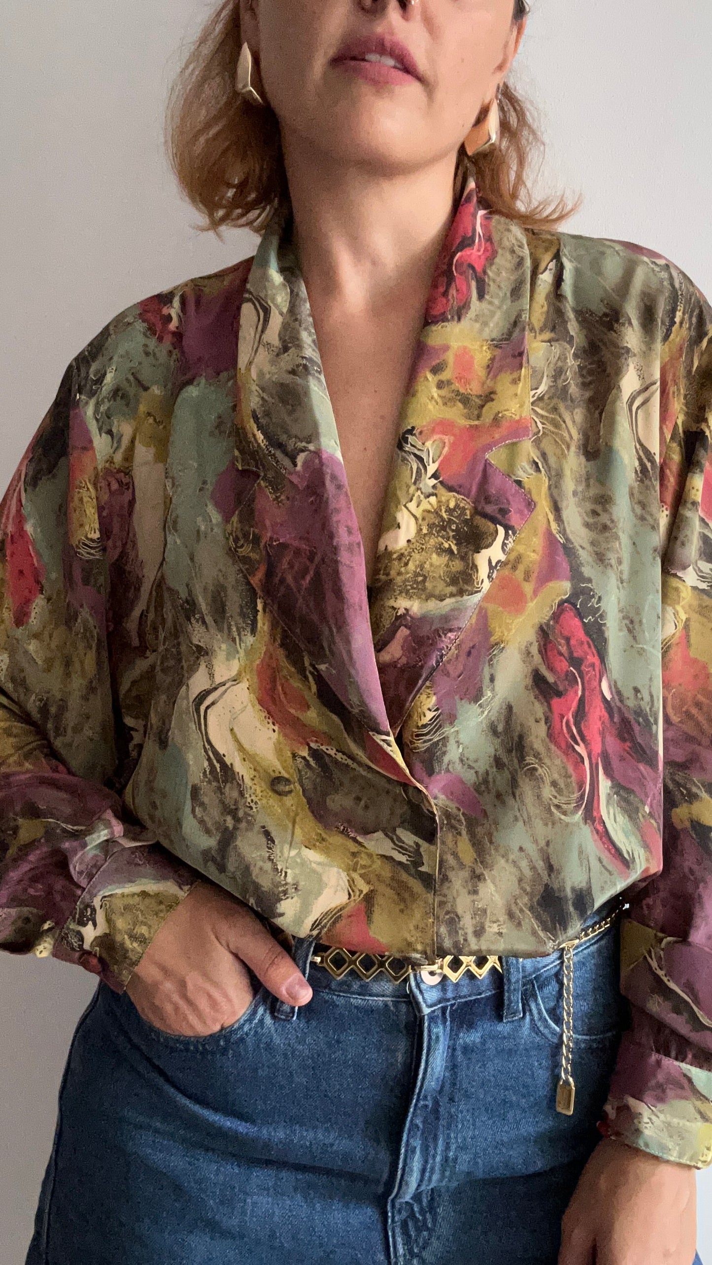 Abstract Print Blouse
