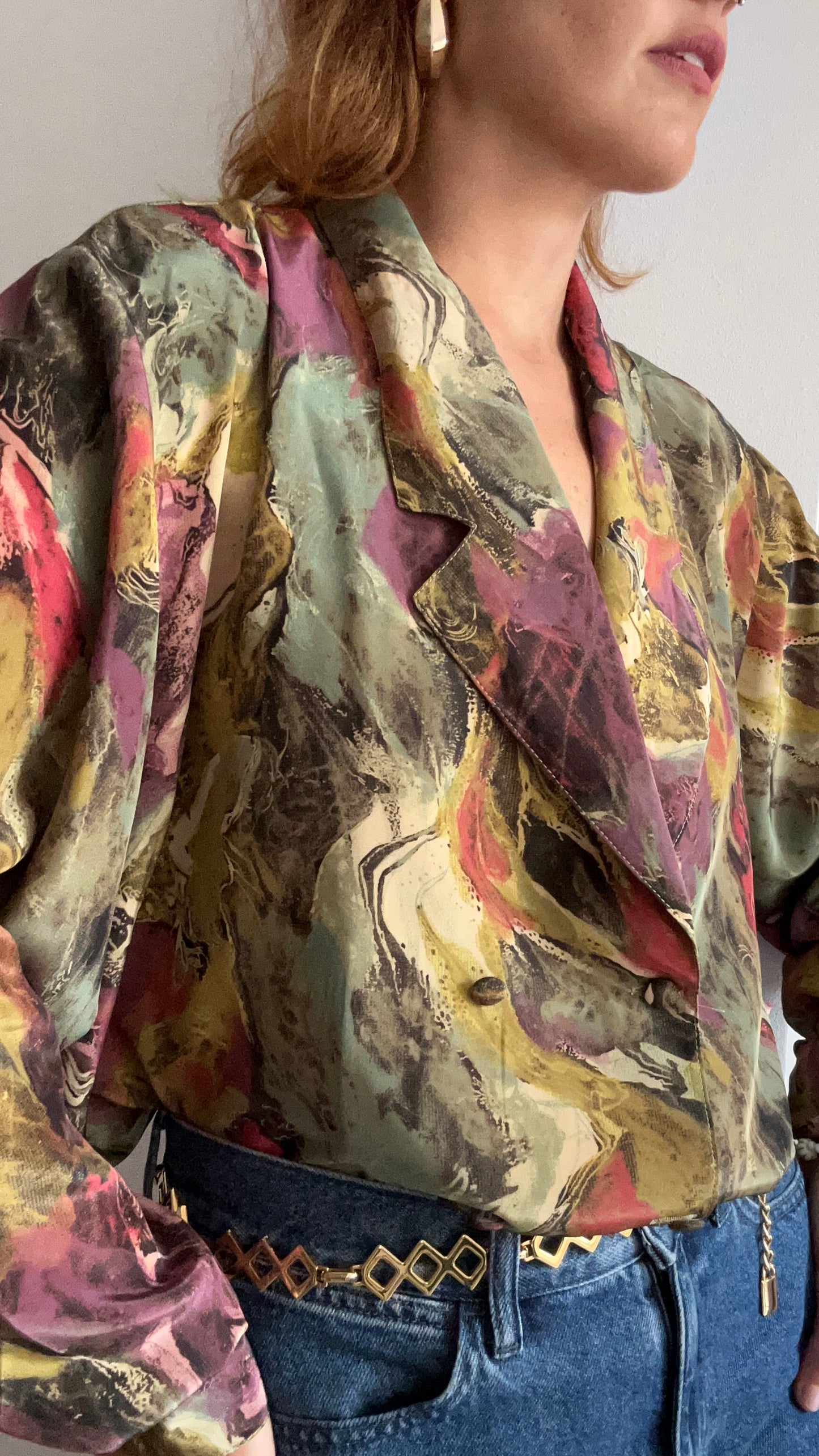 Abstract Print Blouse