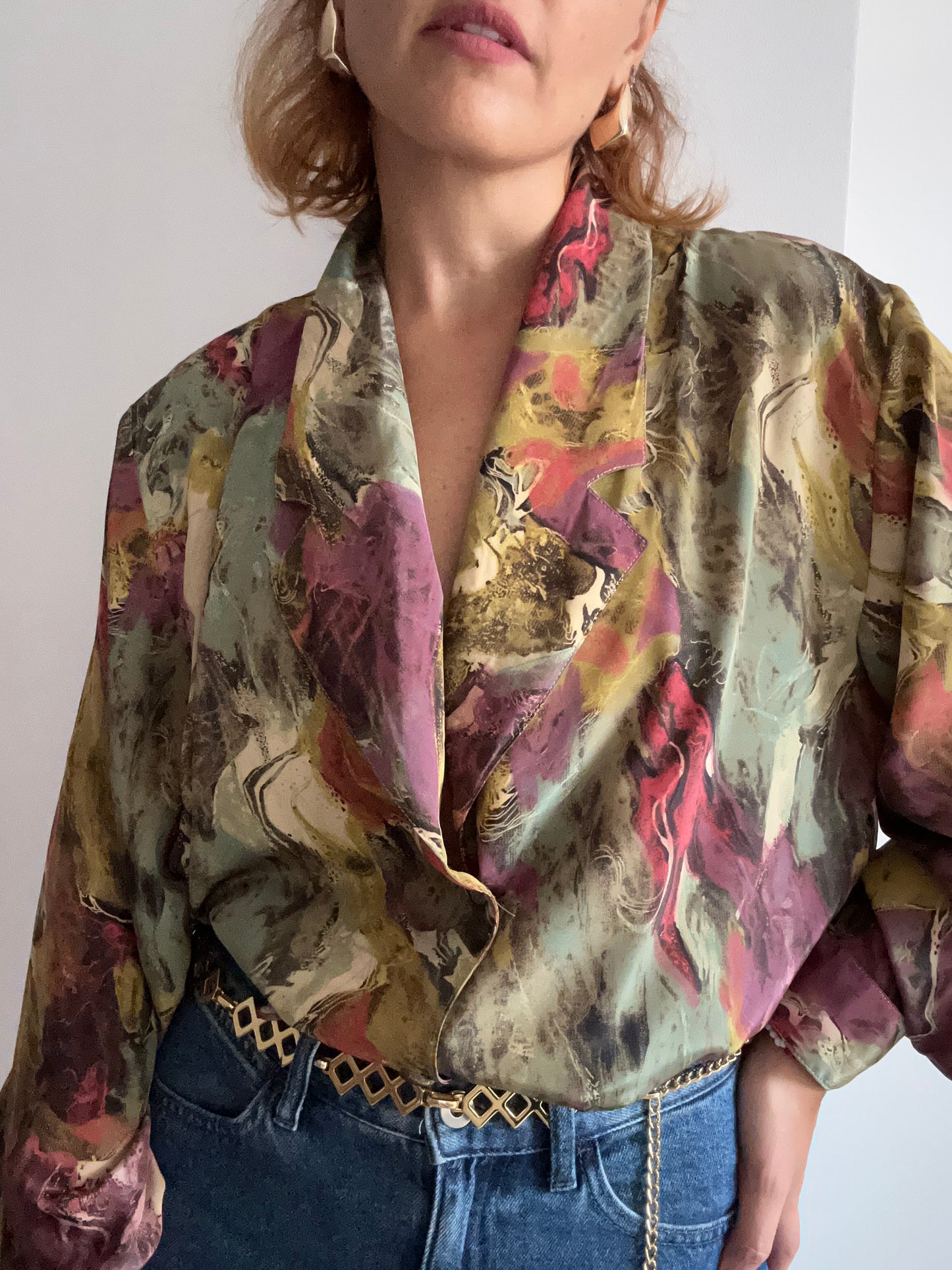 Abstract Print Blouse