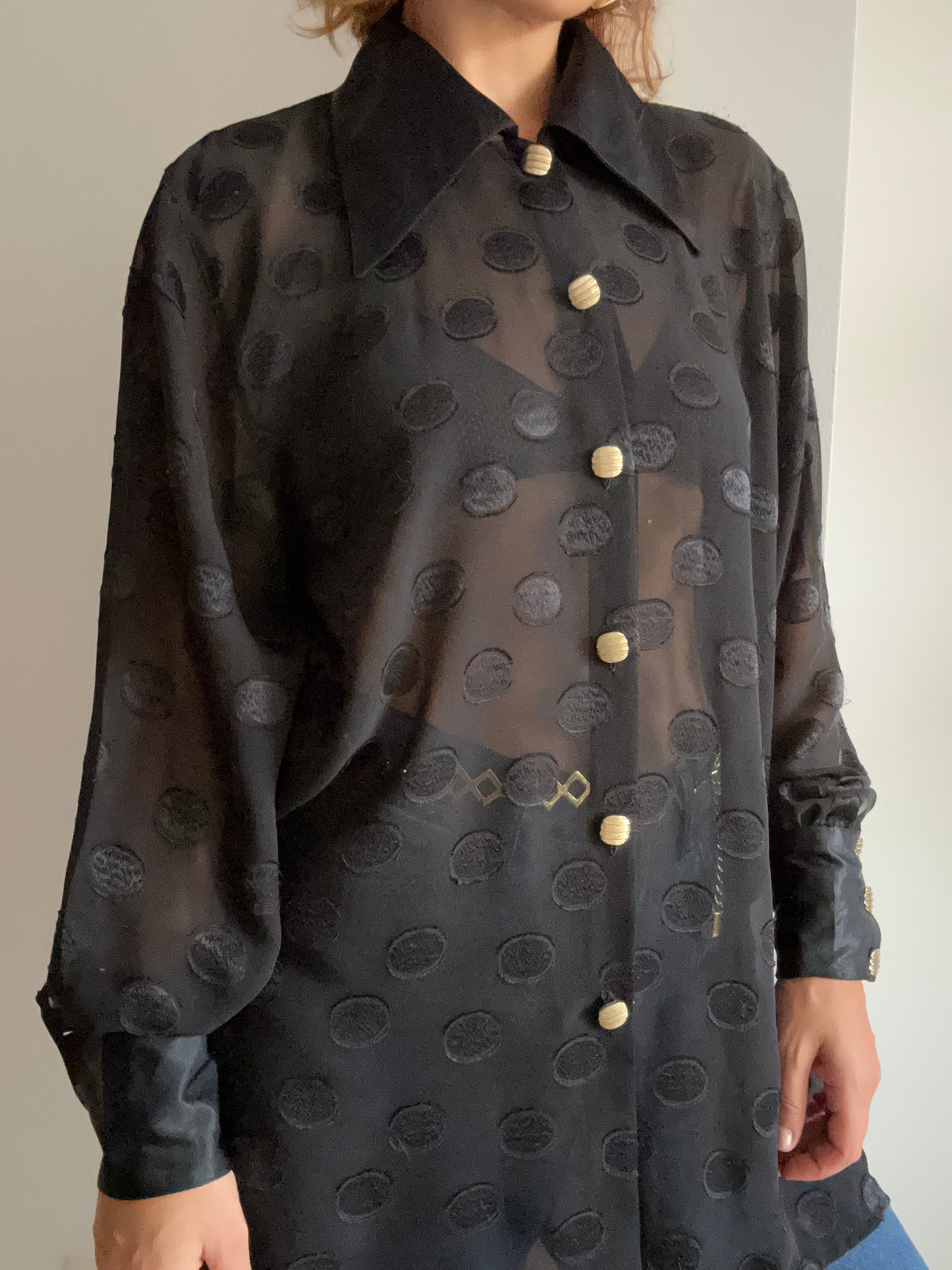 Black Chiffon Shirt