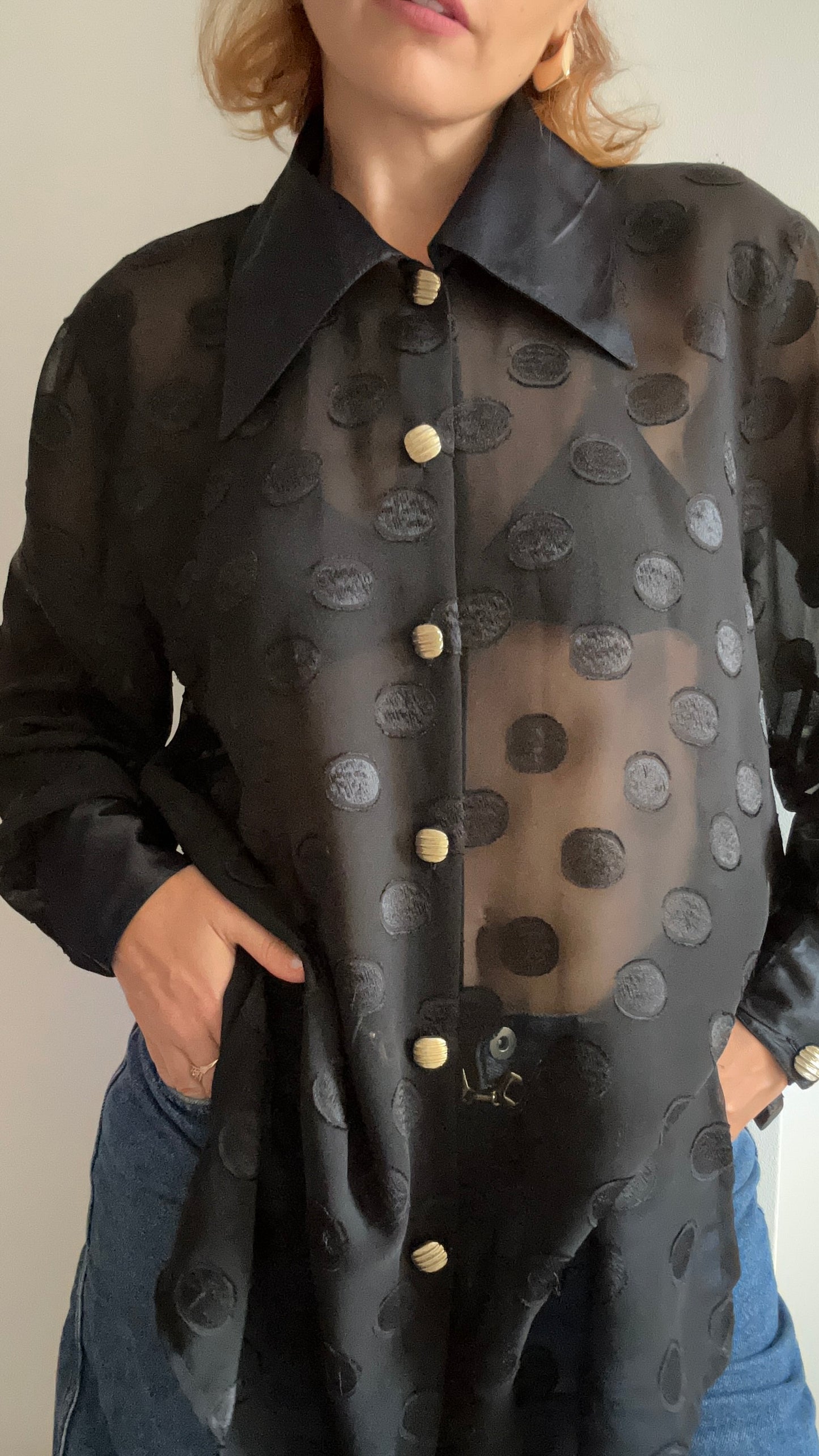 Black Chiffon Shirt