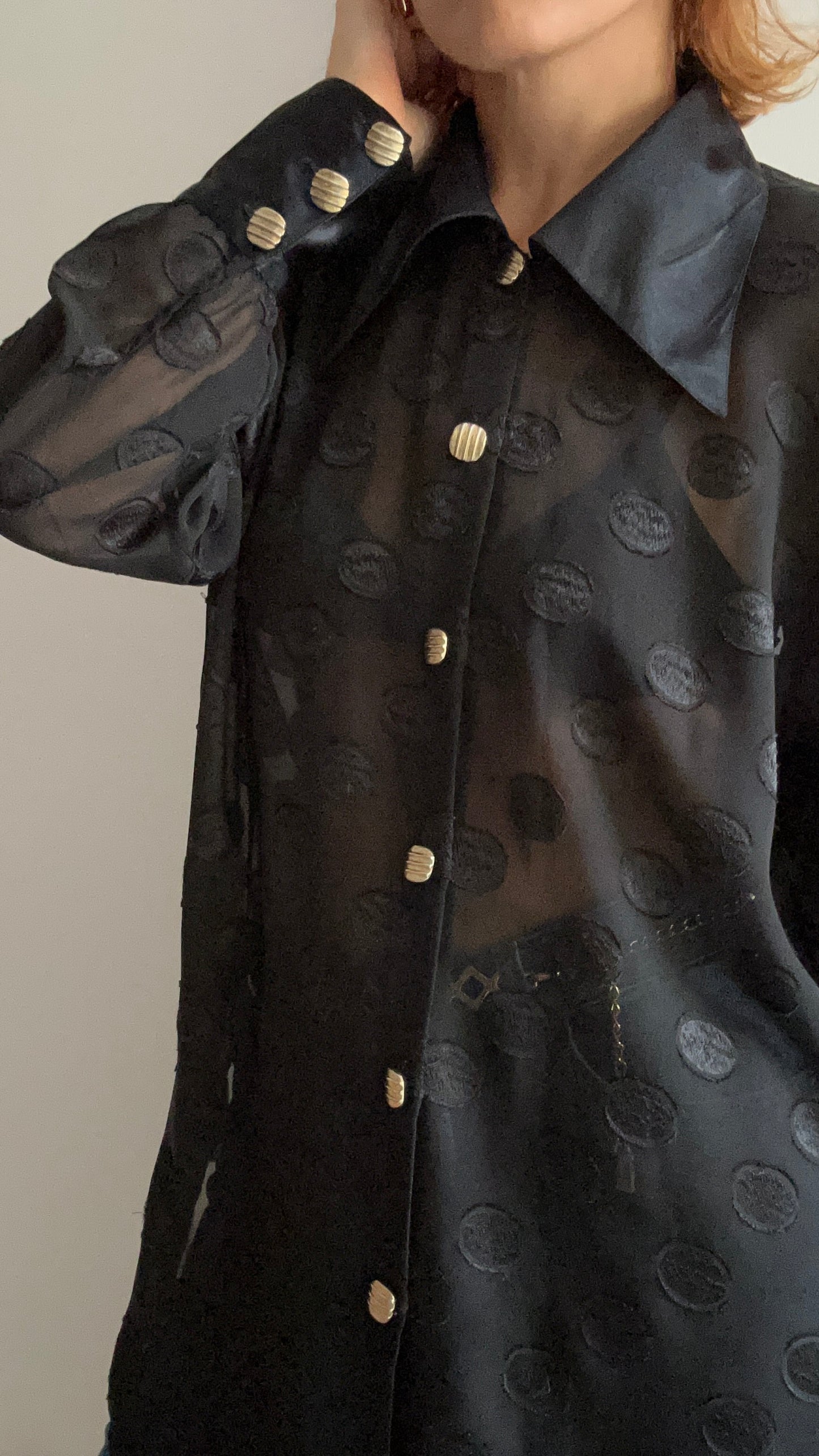 Black Chiffon Shirt