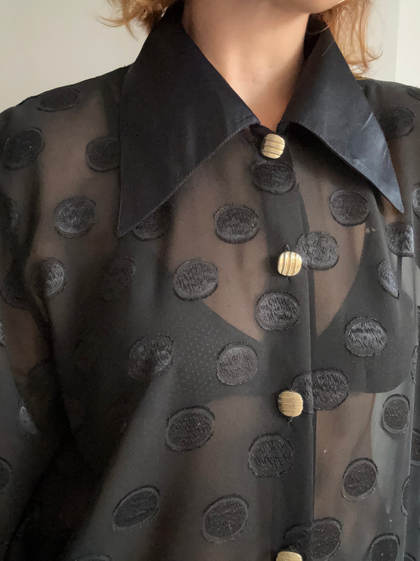 Black Chiffon Shirt