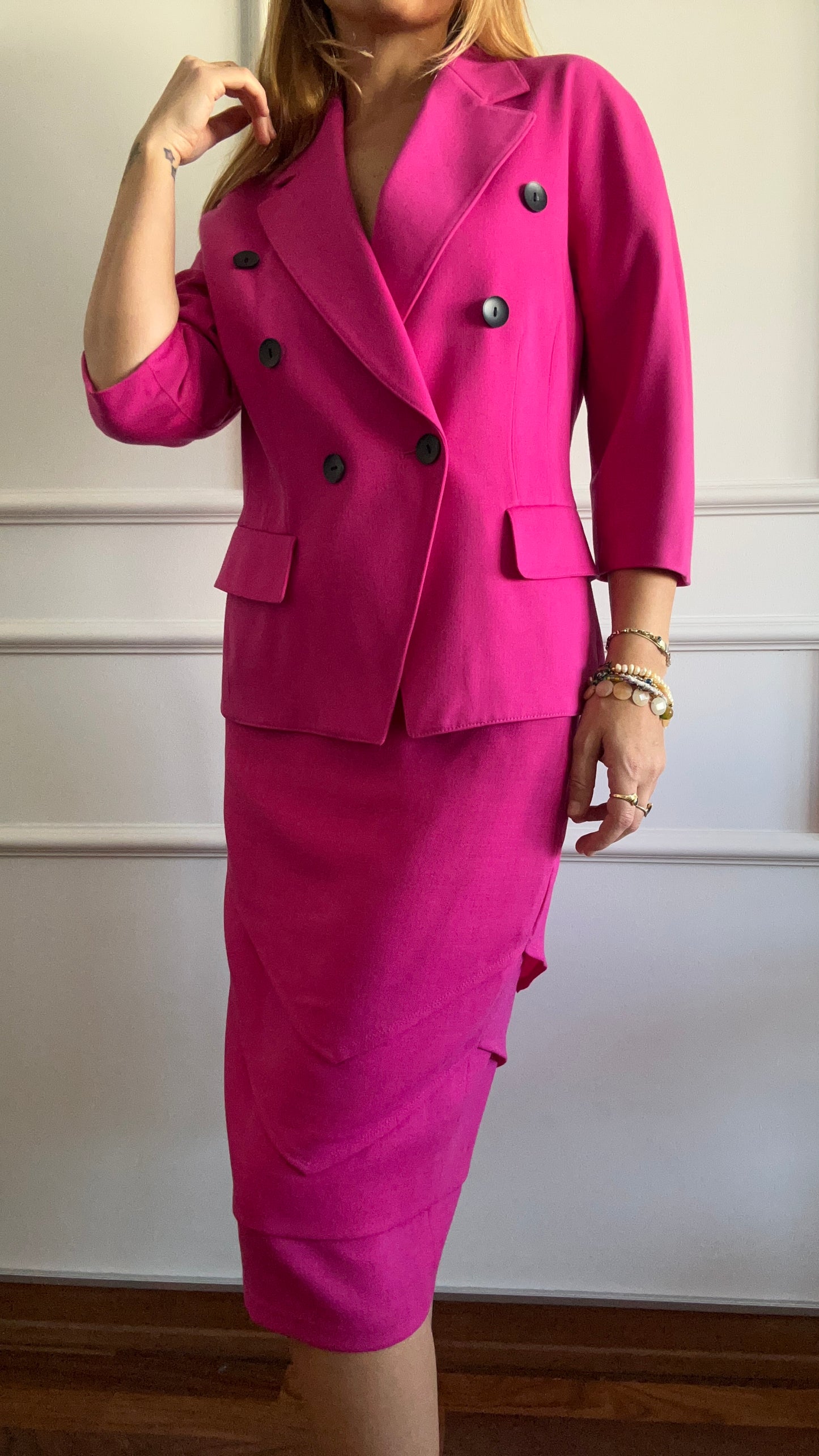 Escada Wool Pink Suit