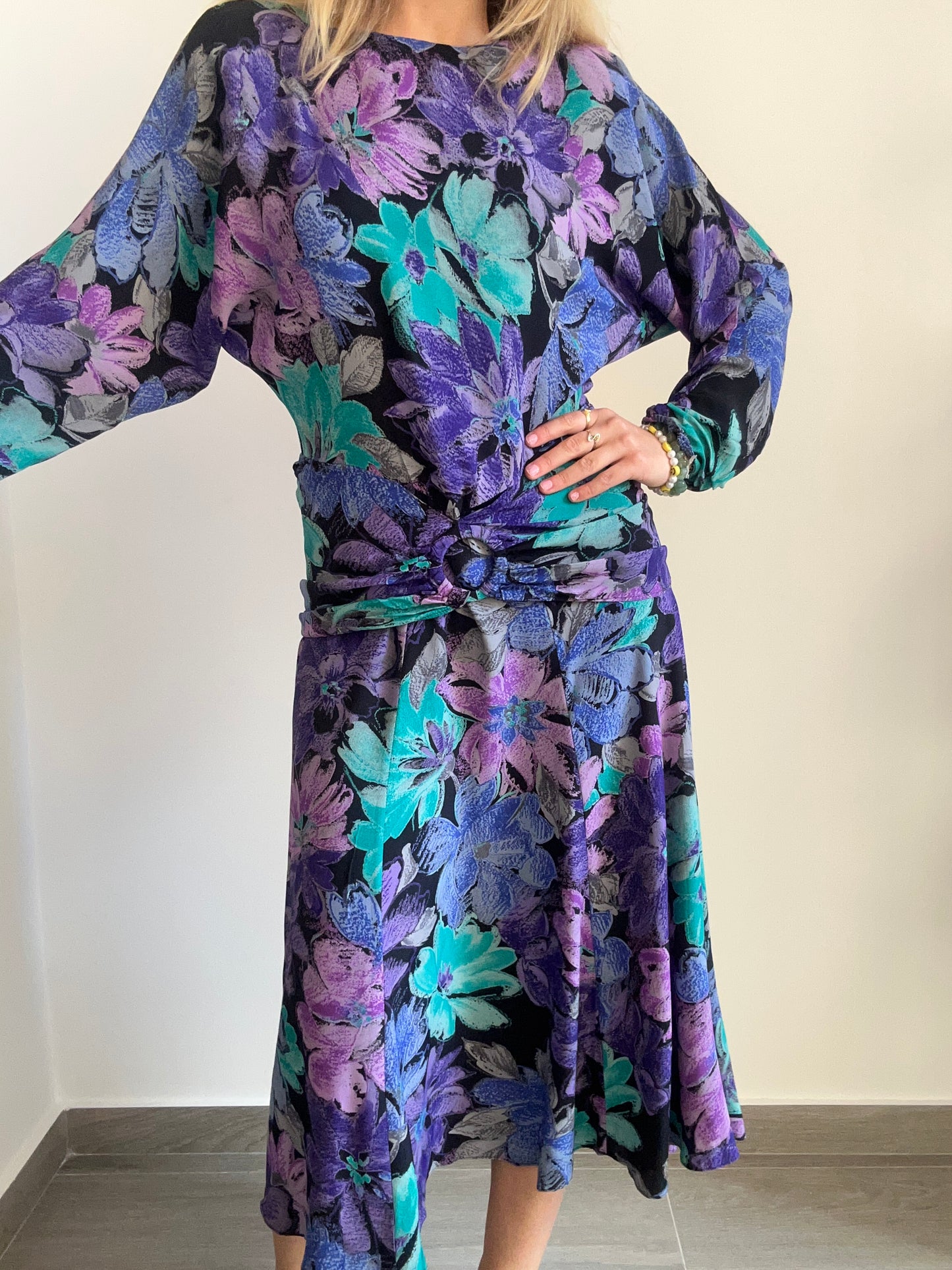 80s Floral Dress