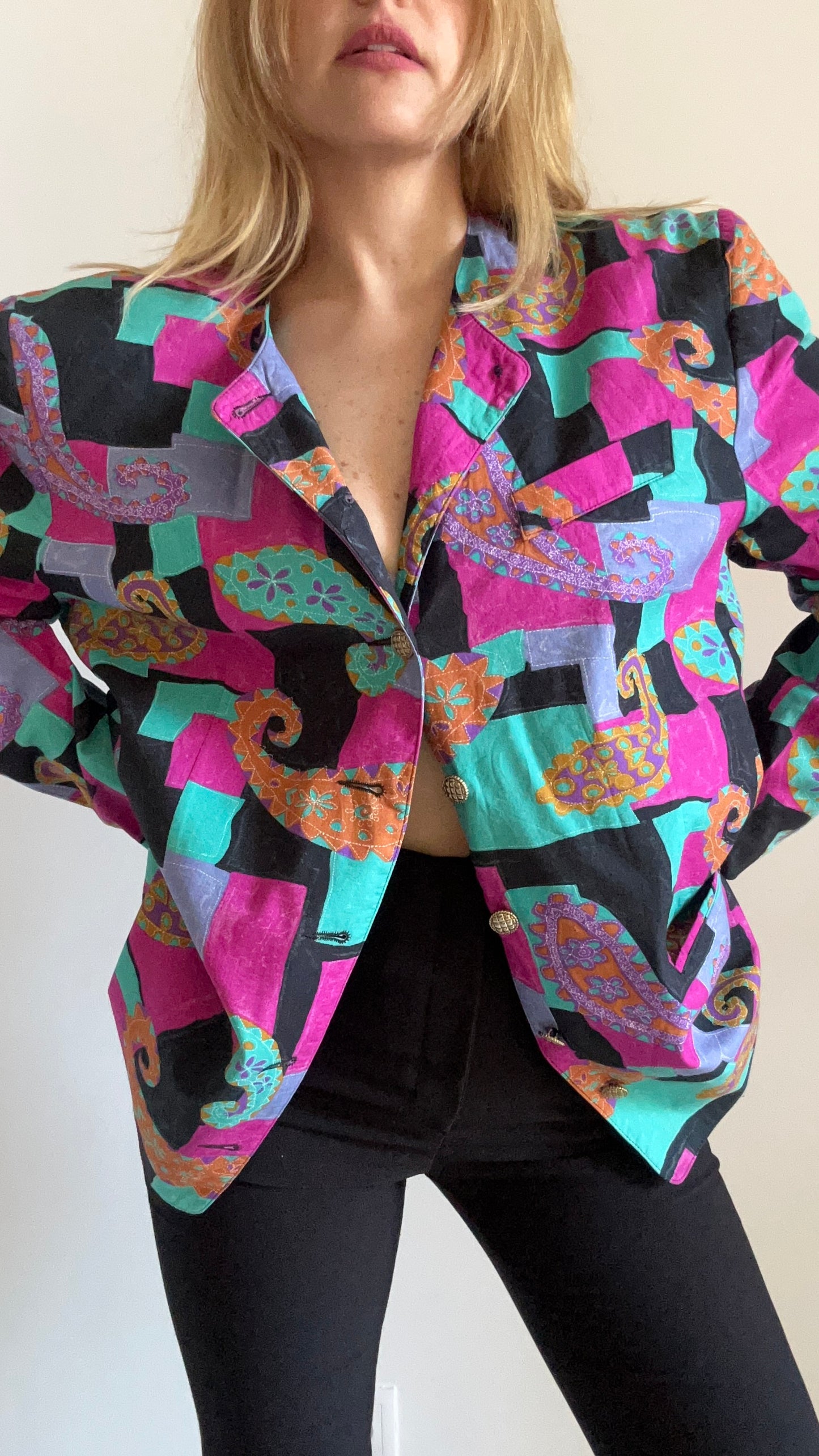 Abstract Print Blazer