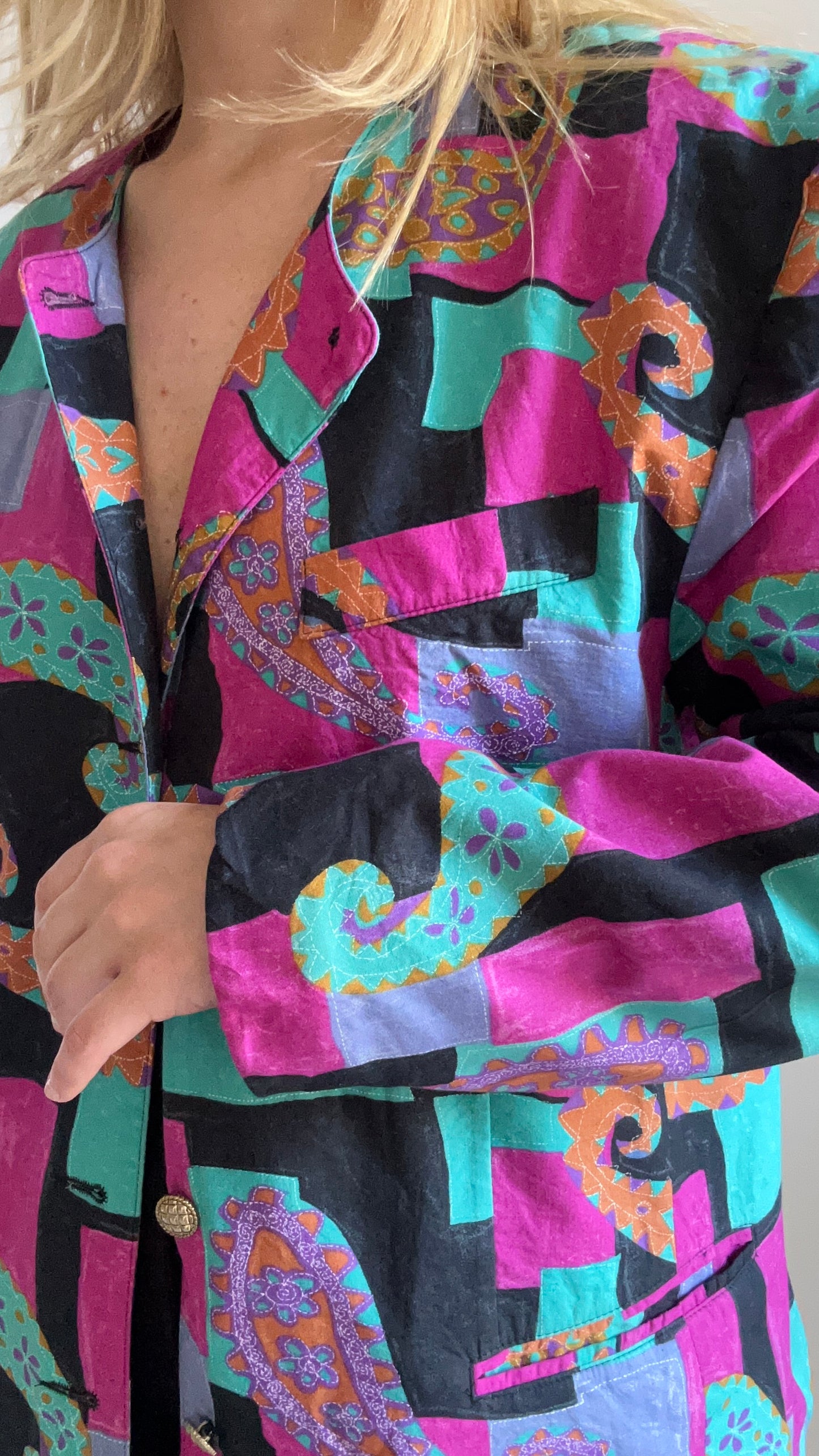 Abstract Print Blazer