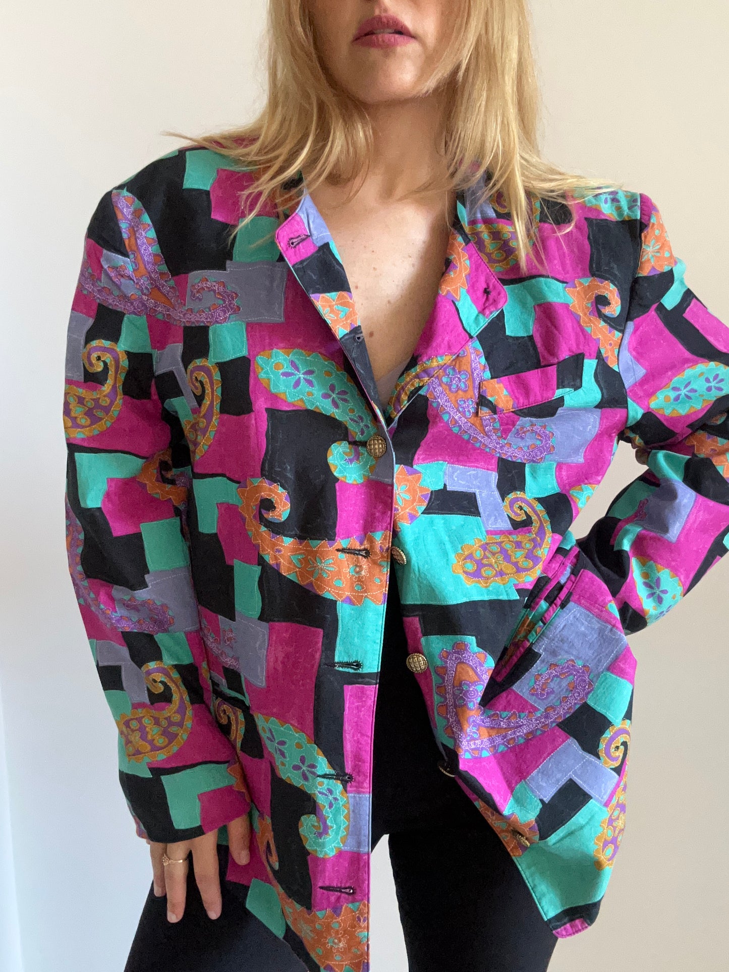 Abstract Print Blazer