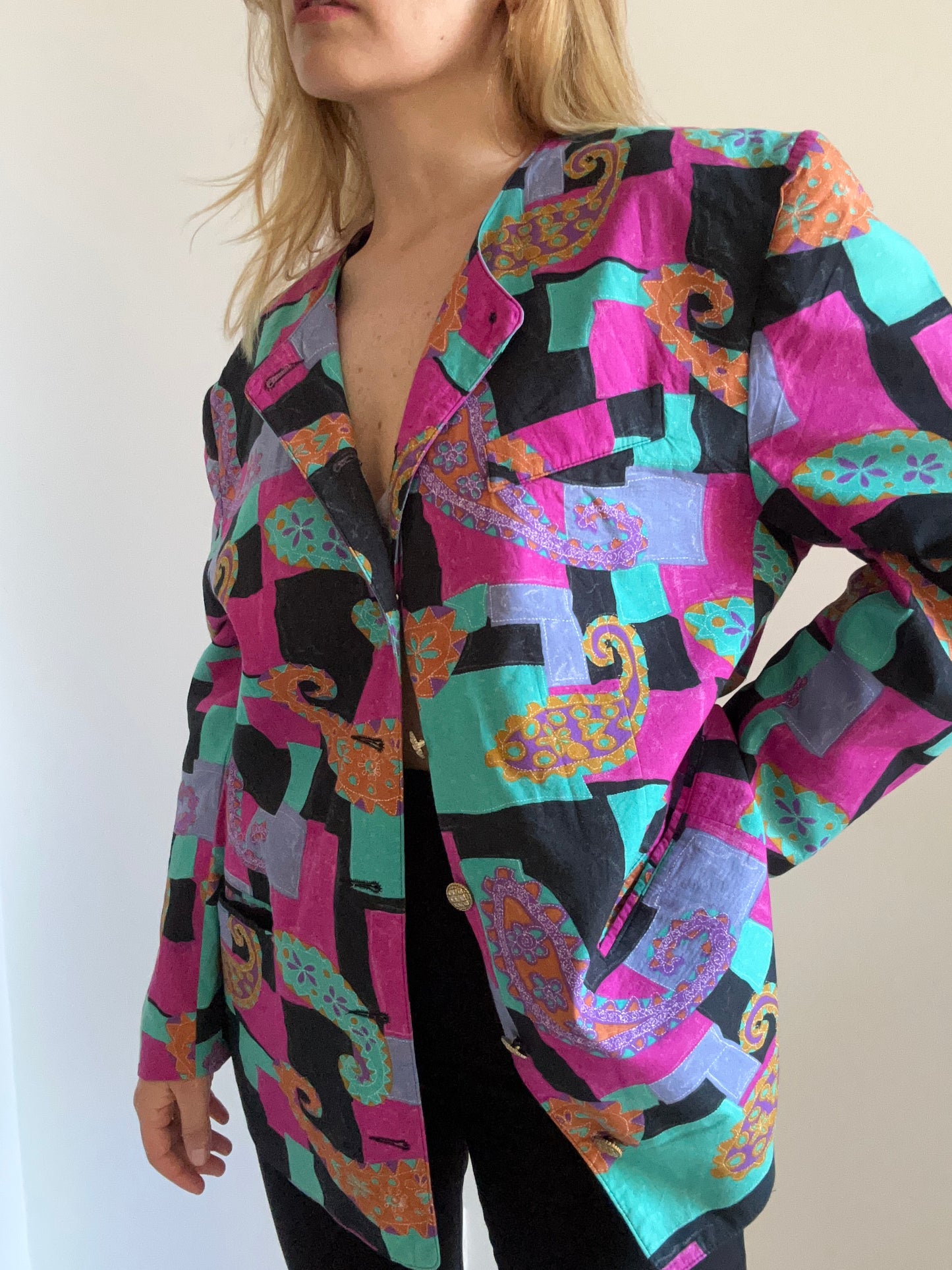 Abstract Print Blazer