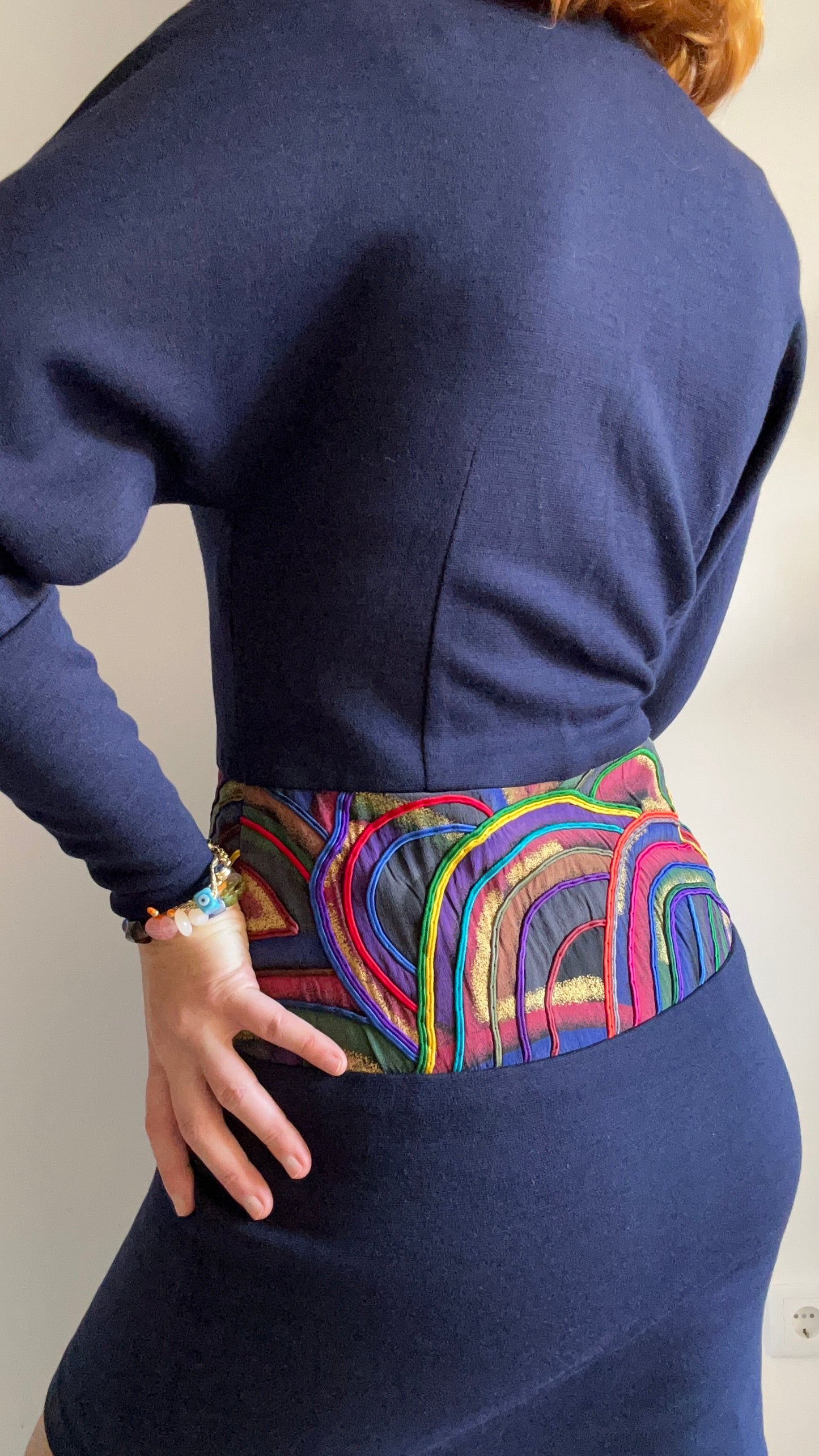 Navy Blue Knitted Dress