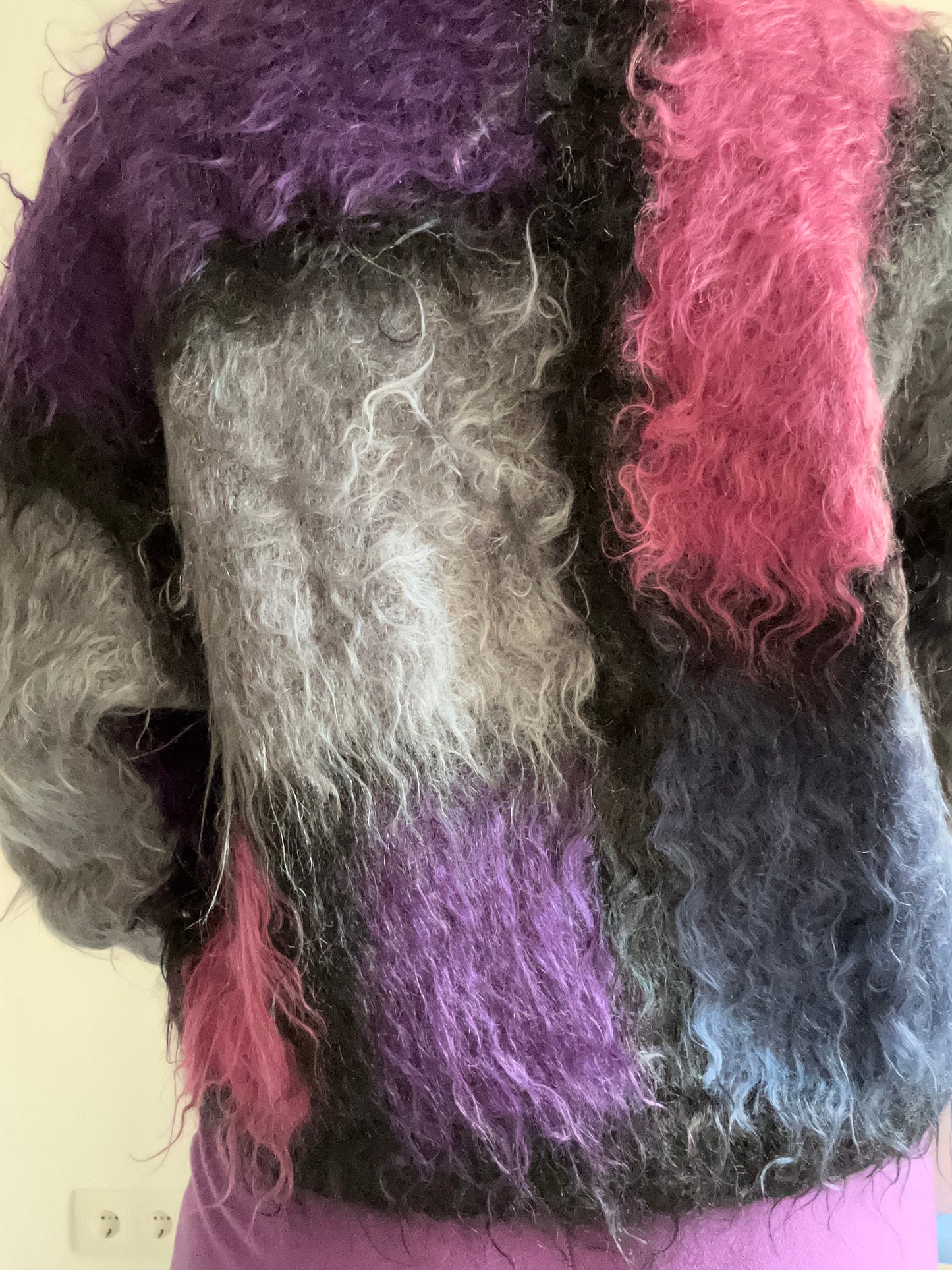 Mohair Blend Colorblock Jumper