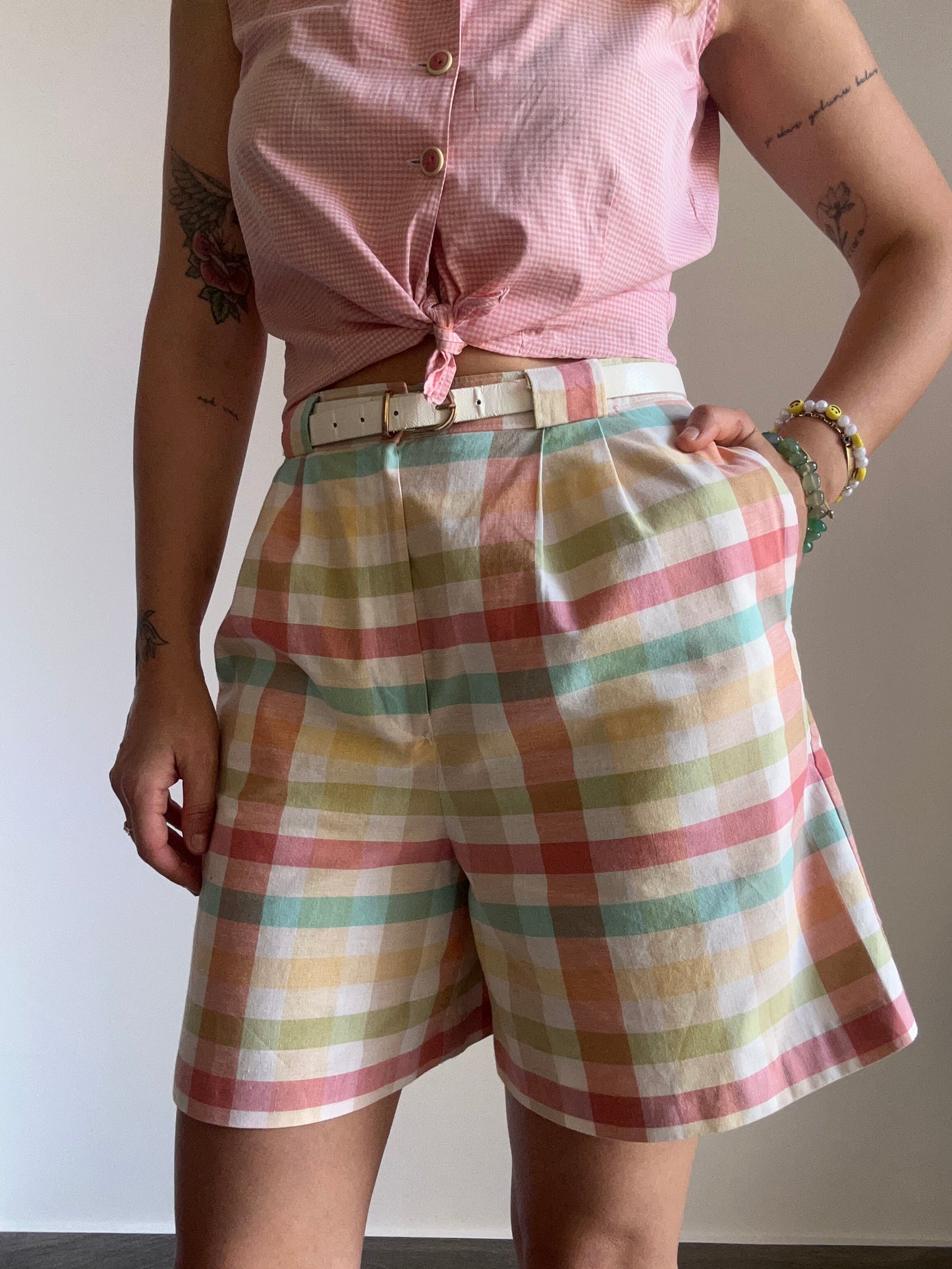 Gingham Colorful Shorts