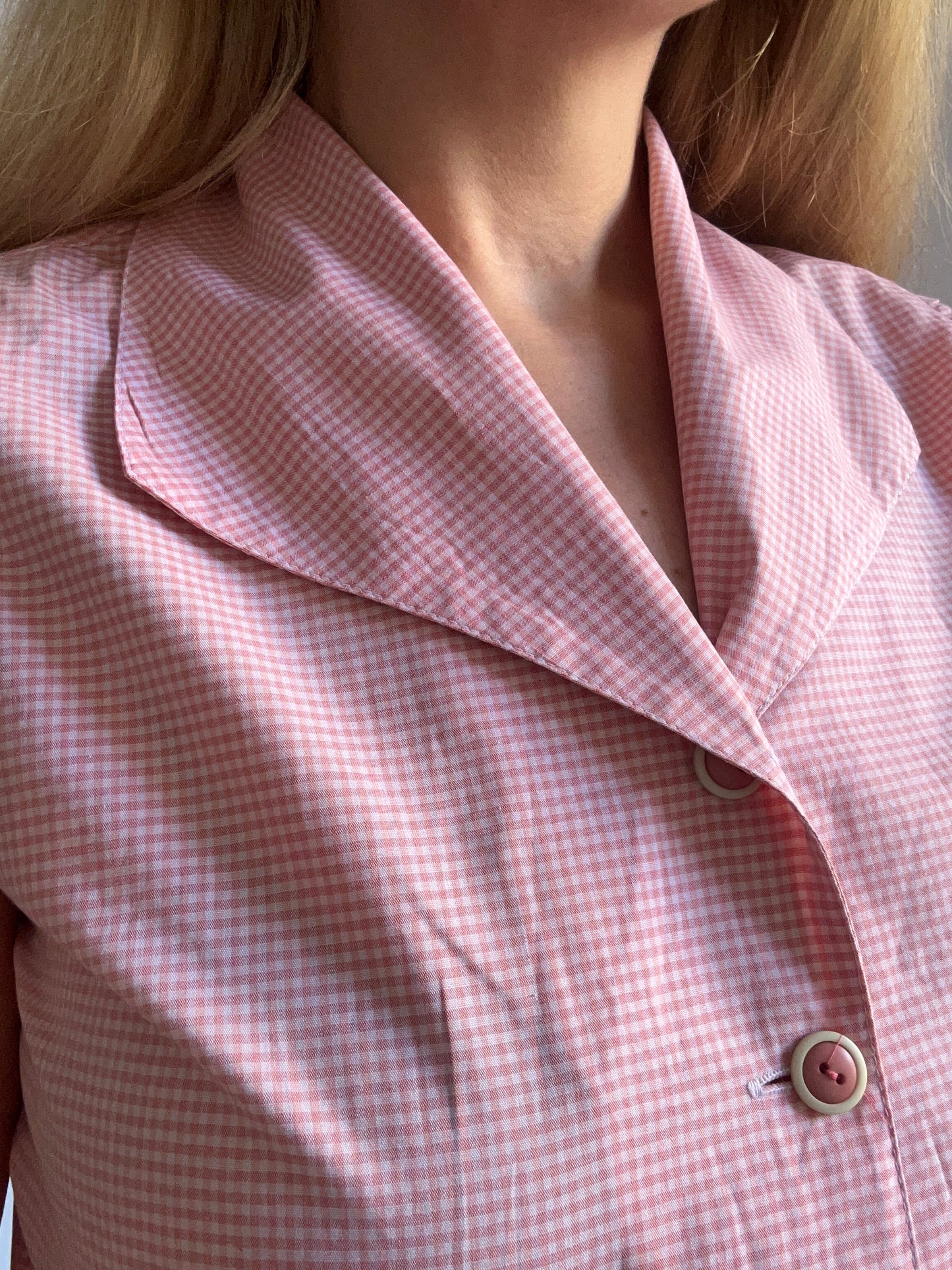 Pink Gingham Crop Top