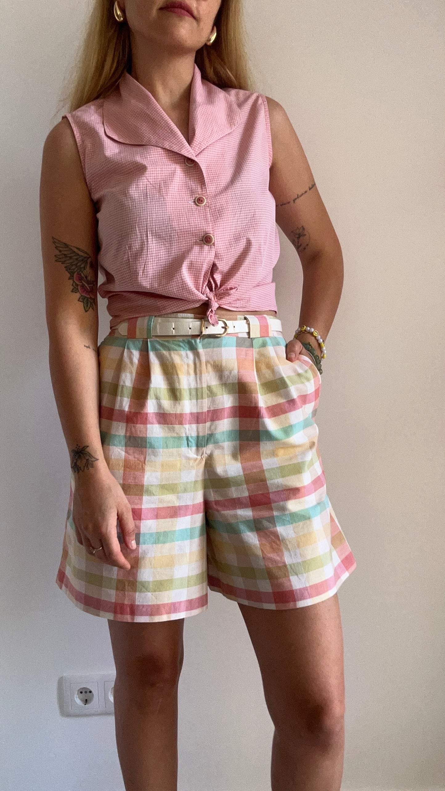 Gingham Colorful Shorts