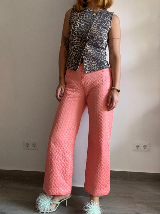 Coral Quilted Pants