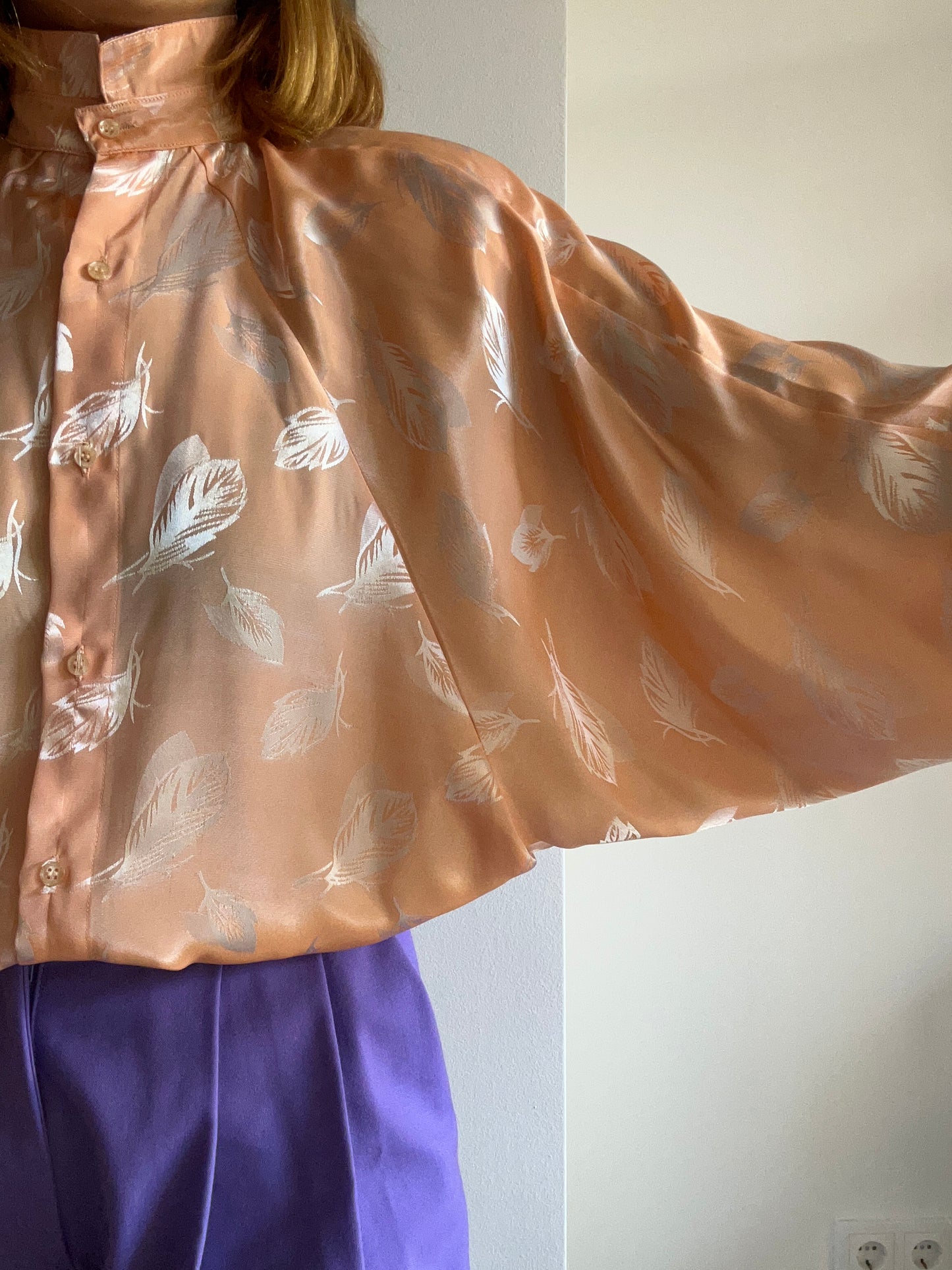 High Neck Salmon Shirt