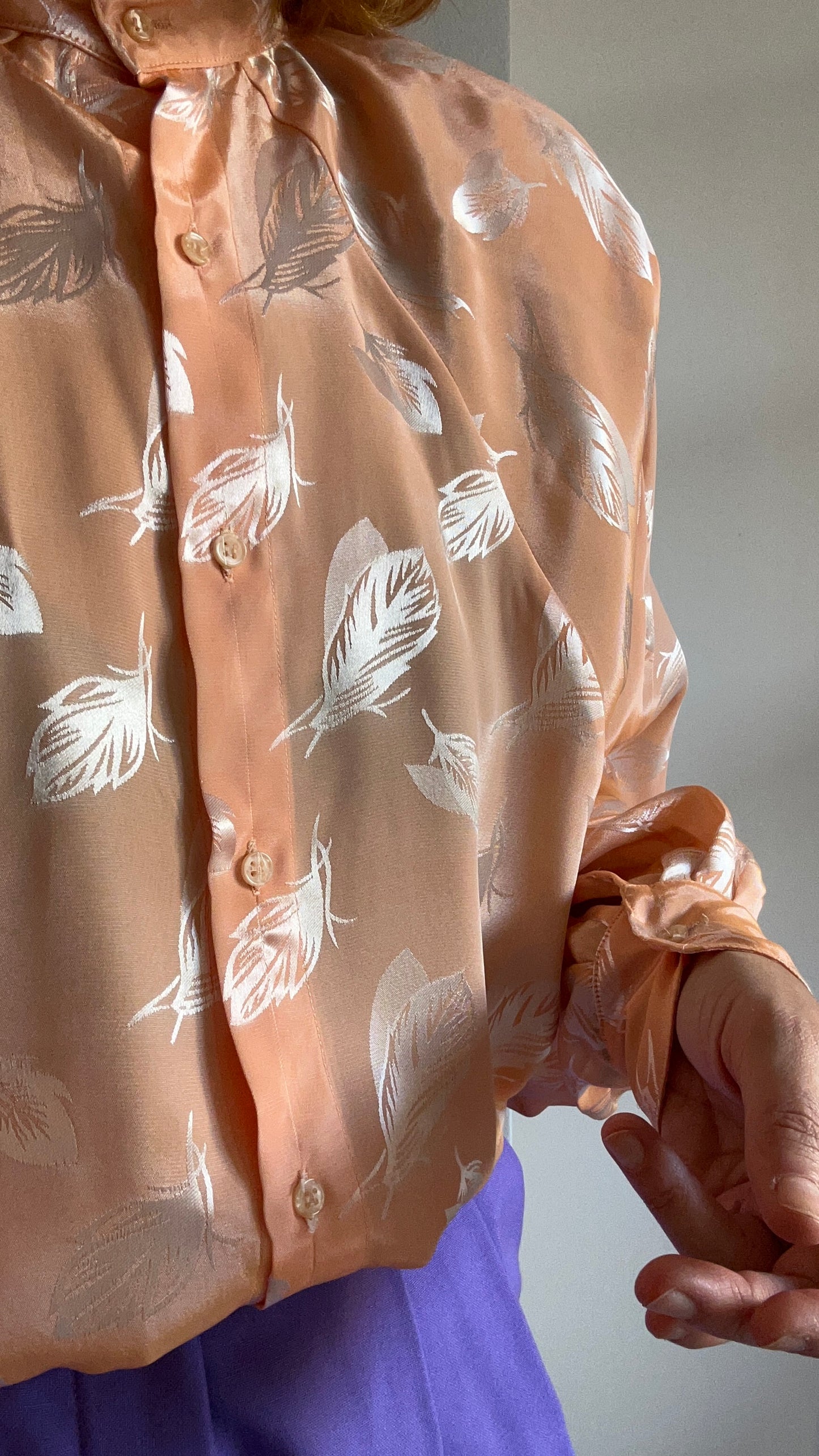 High Neck Salmon Shirt