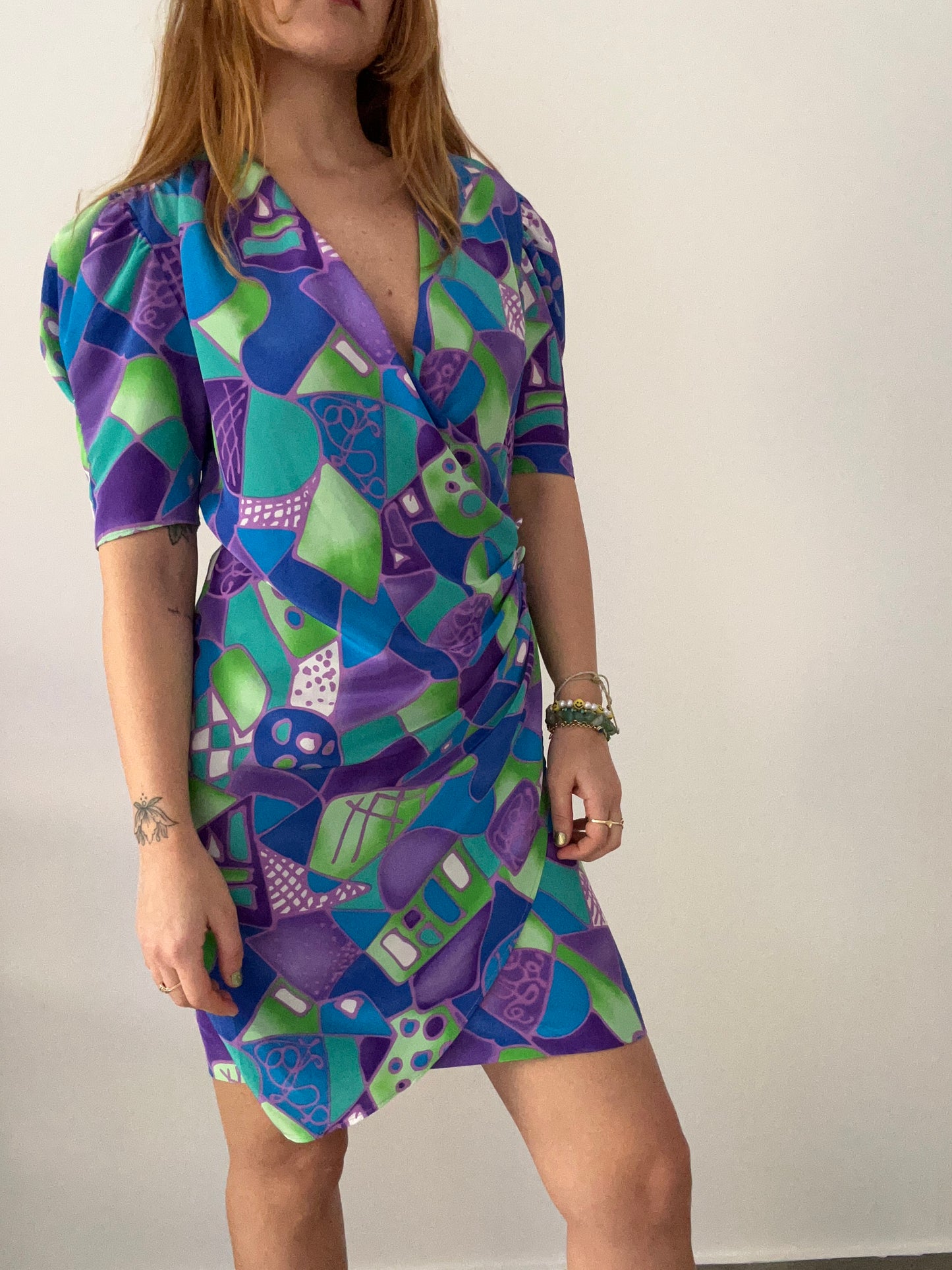 Abstract Print Dress