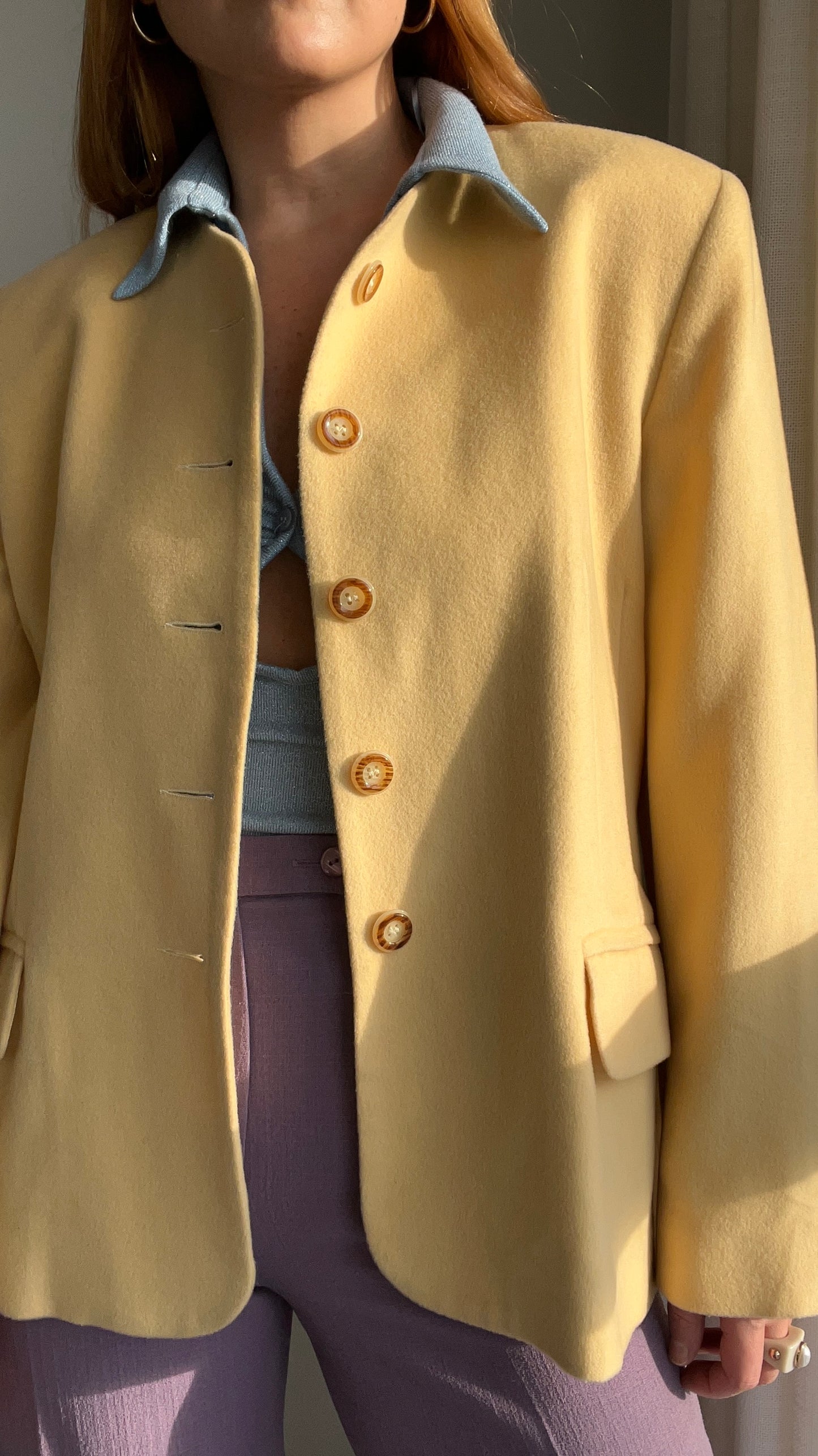 Yellow Wool Blazer