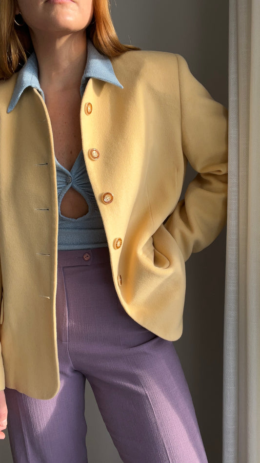 Yellow Wool Blazer