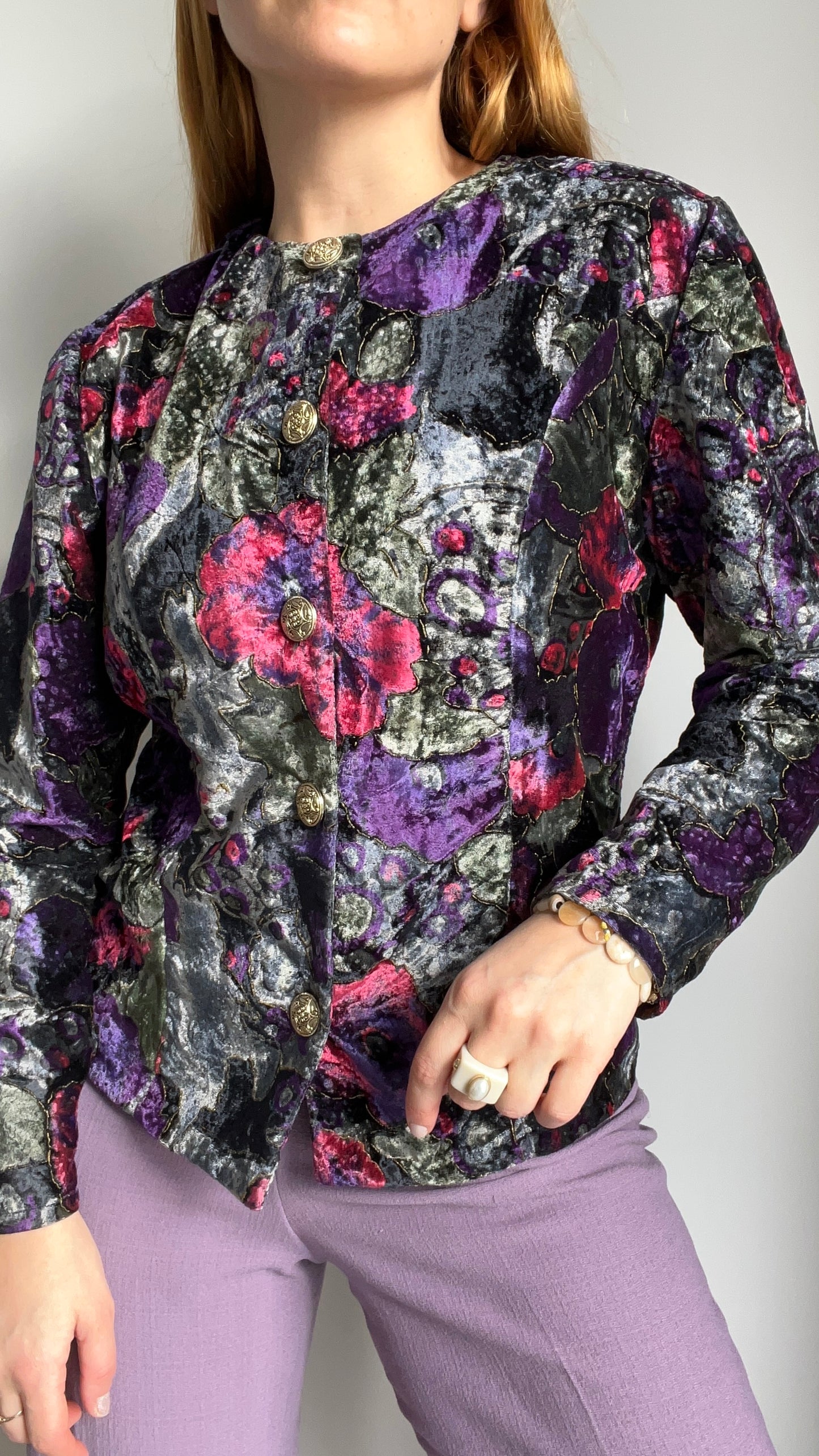 Floral Velvet Blazer