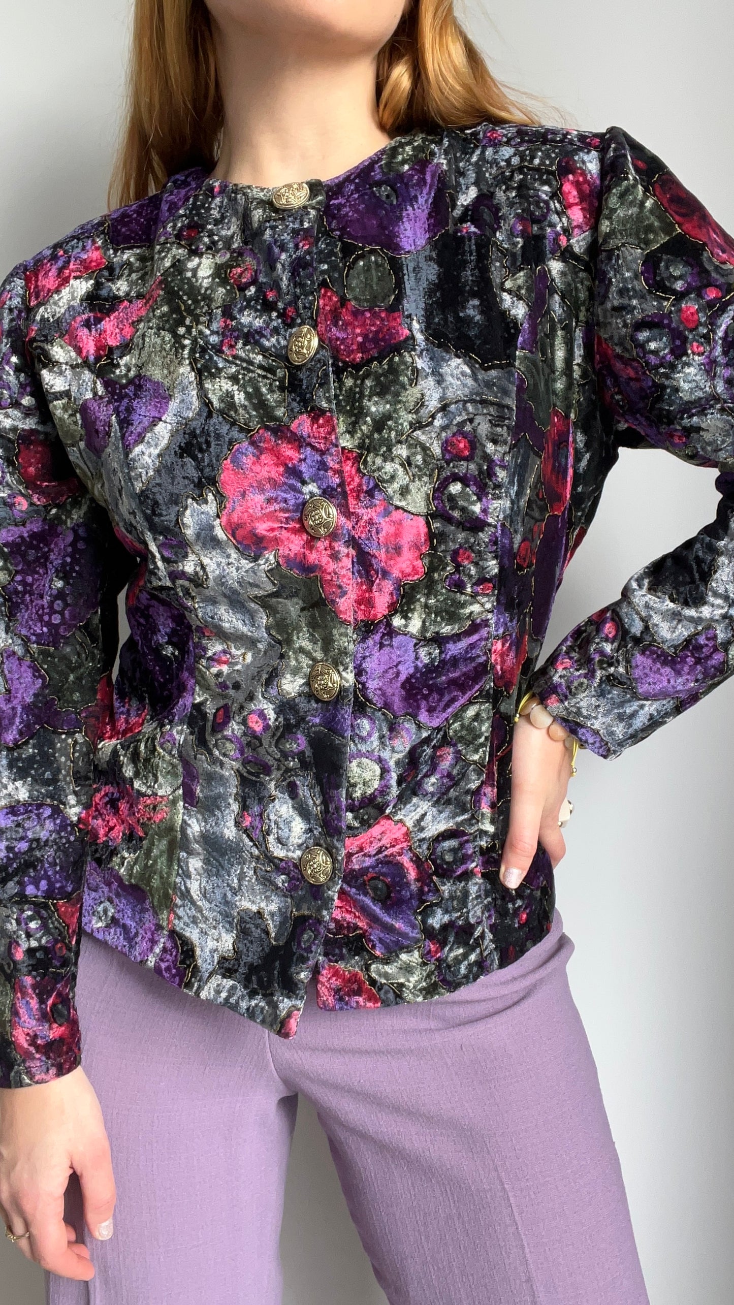 Floral Velvet Blazer