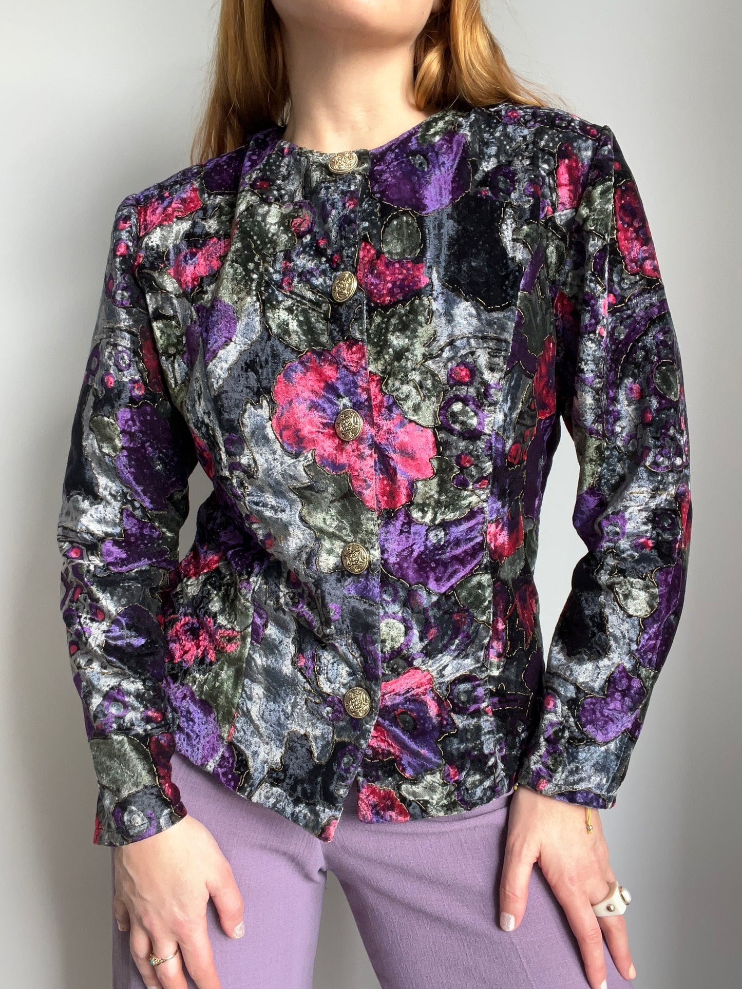 Floral Velvet Blazer