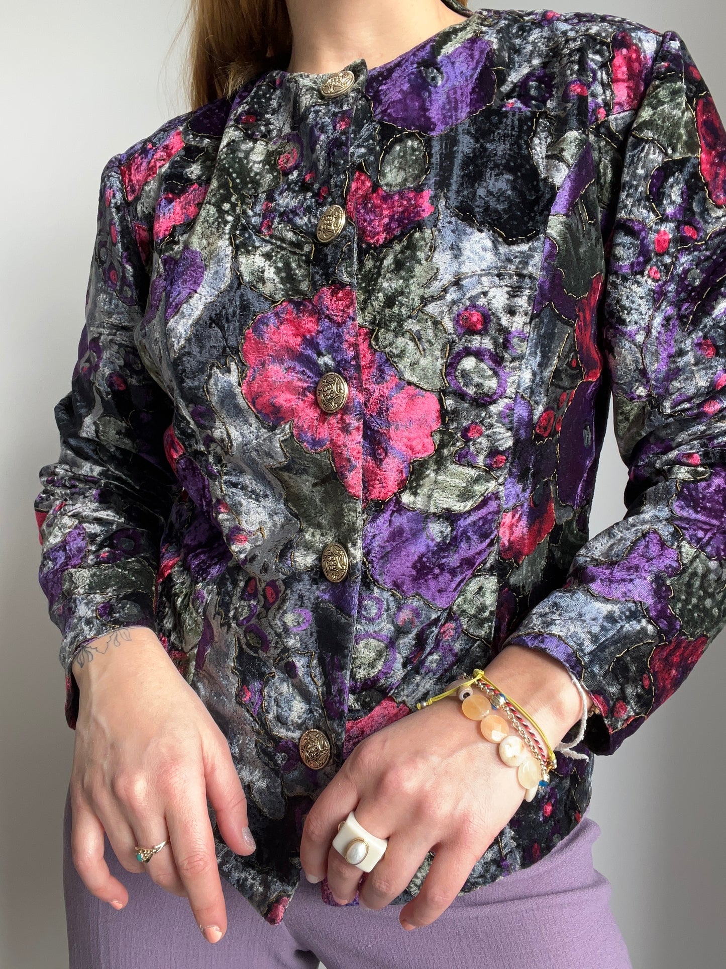 Floral Velvet Blazer