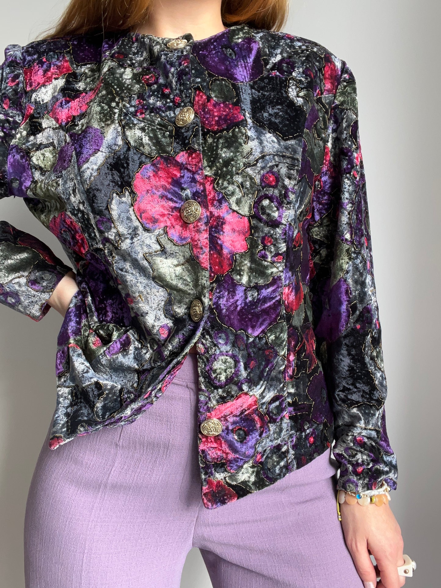 Floral Velvet Blazer