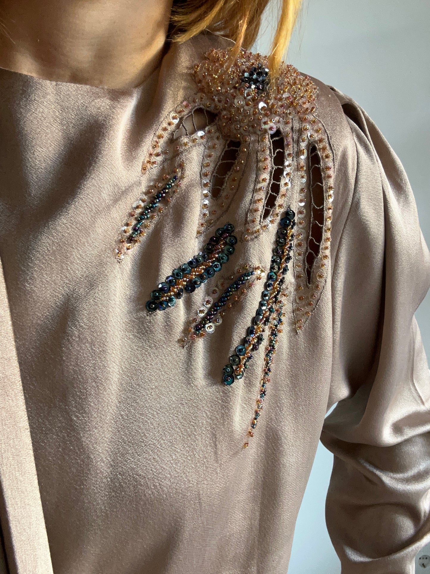 Sequinned 80s Blouse