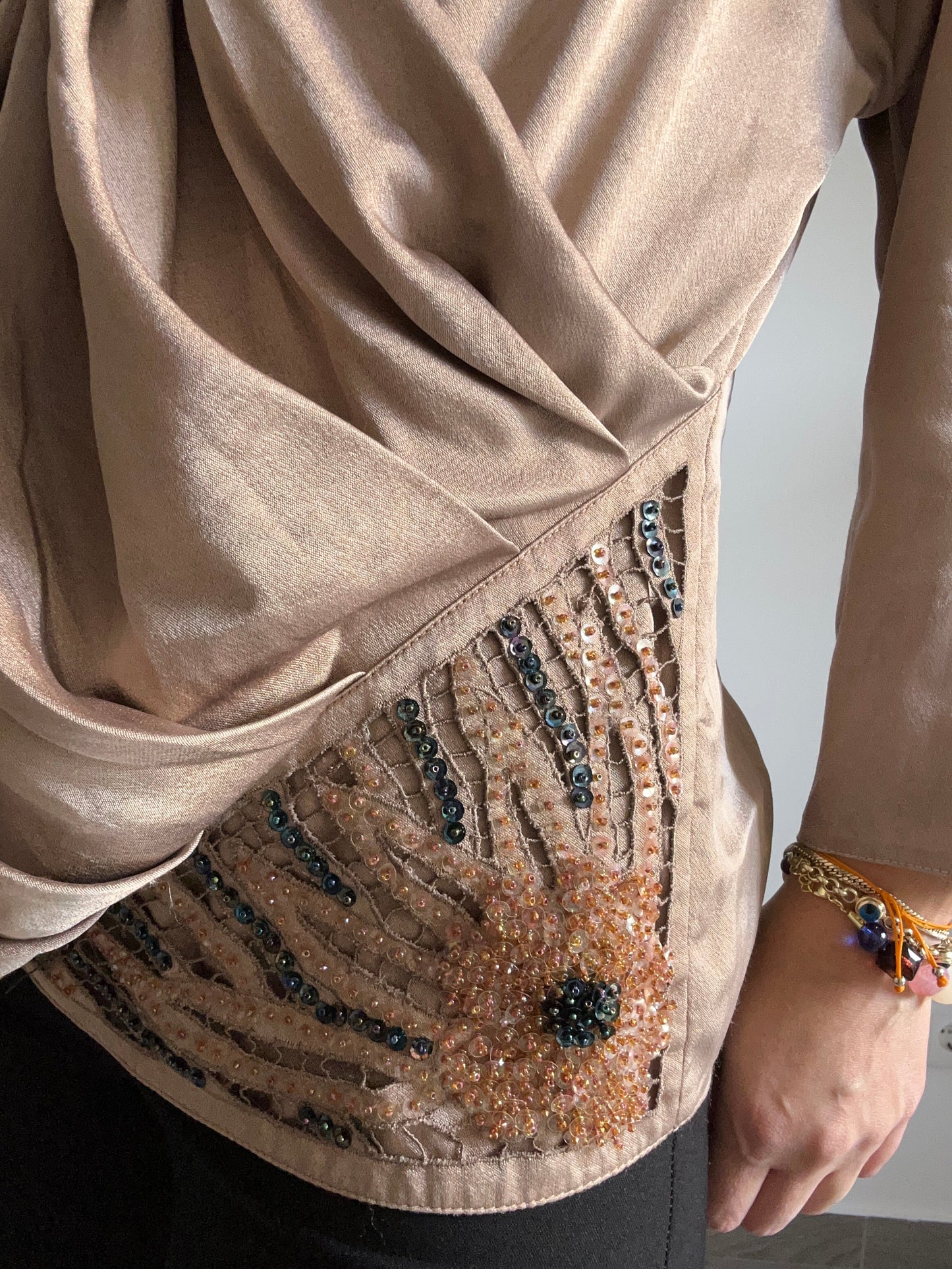 Sequinned 80s Blouse