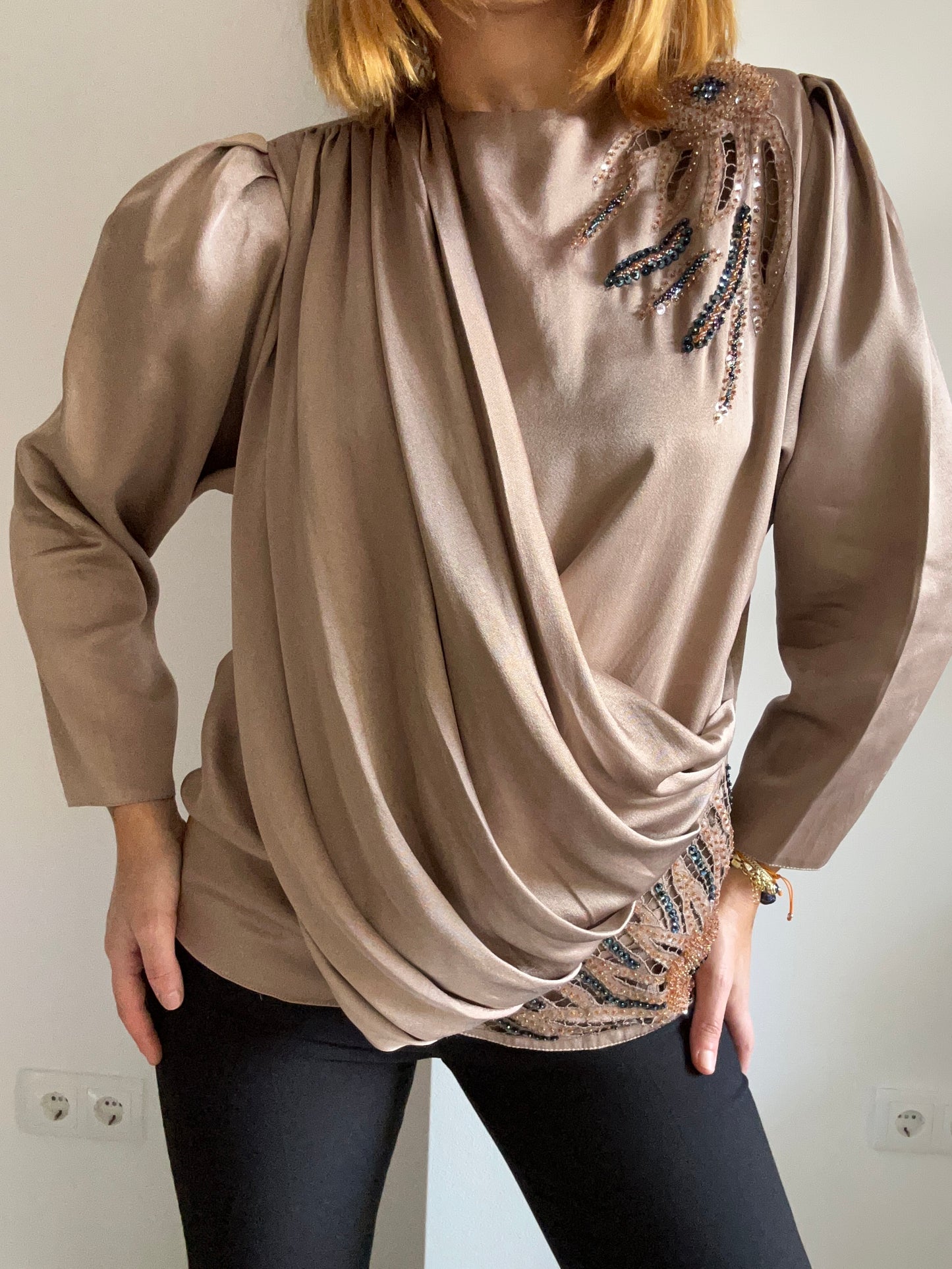 Sequinned 80s Blouse