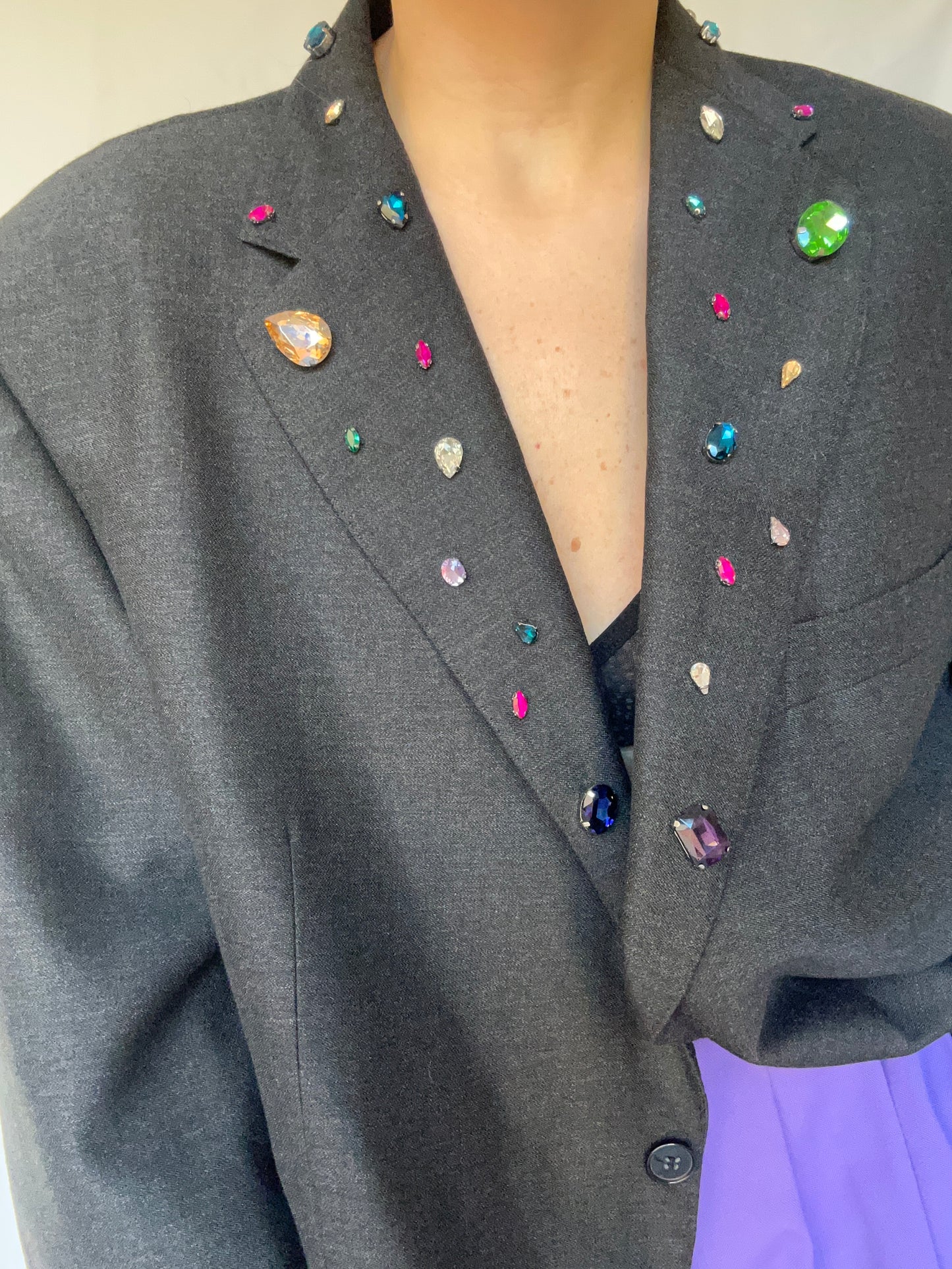 TH Reworked Rhinestone Blazer