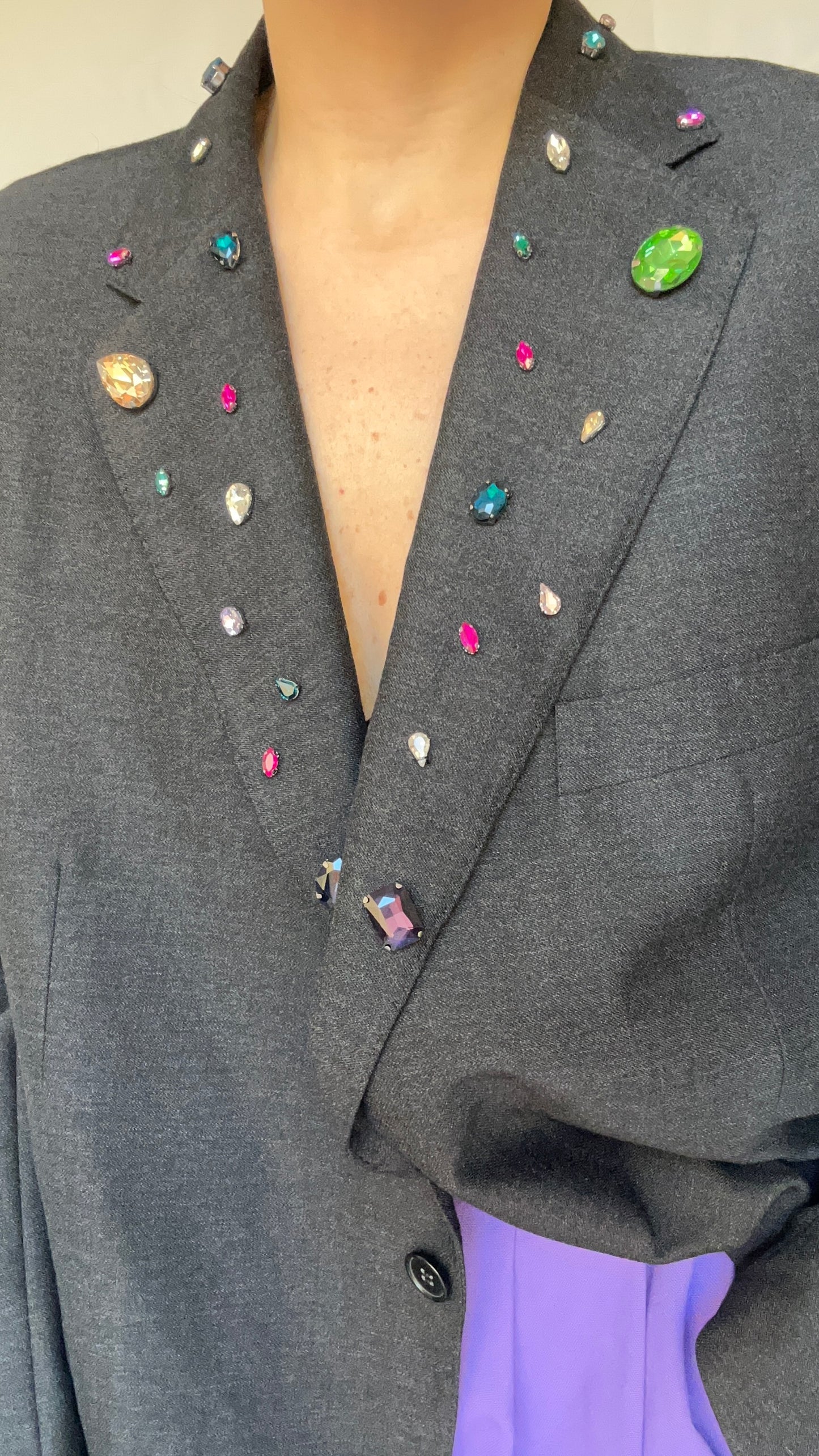 TH Reworked Rhinestone Blazer