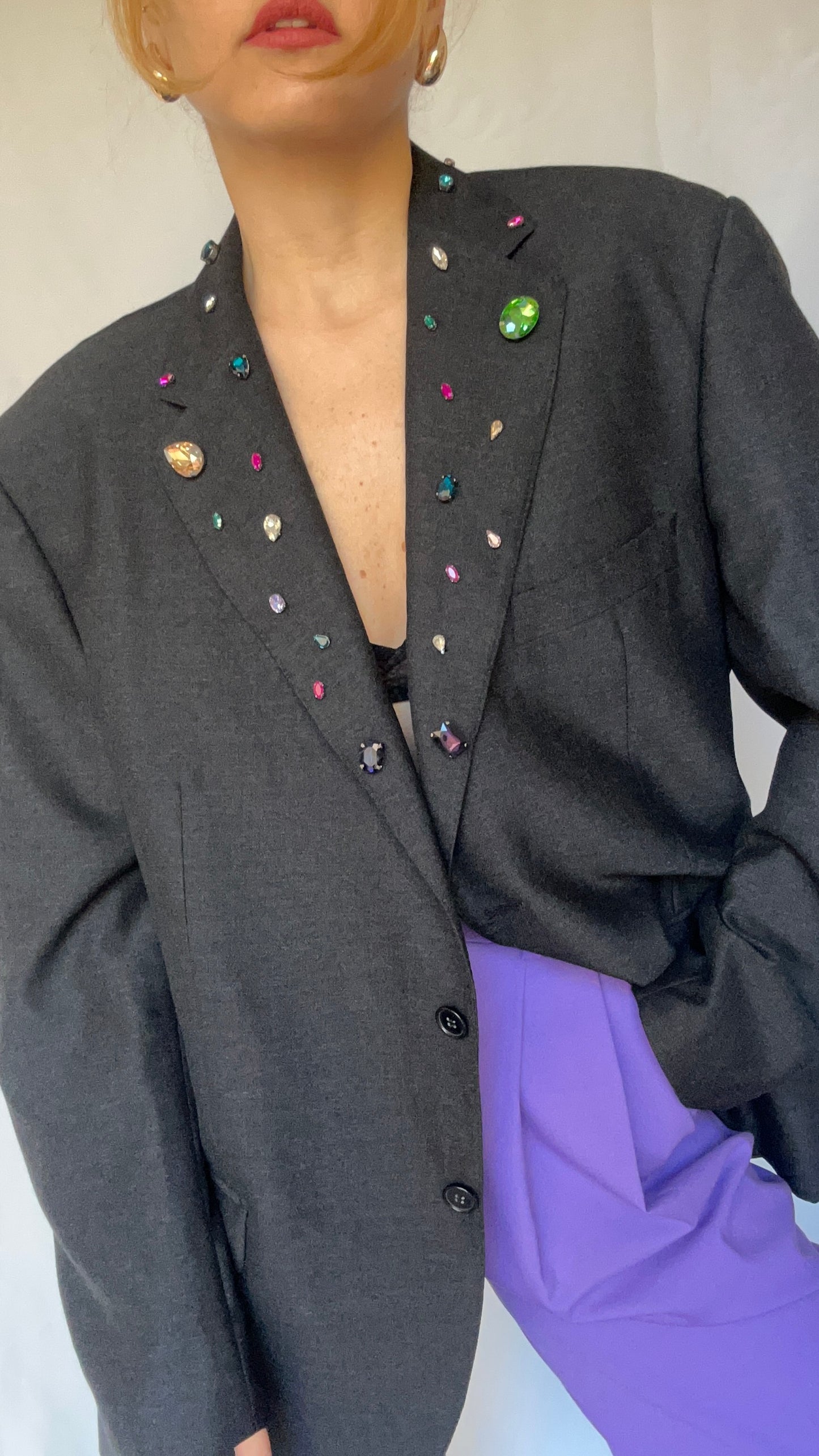 TH Reworked Rhinestone Blazer