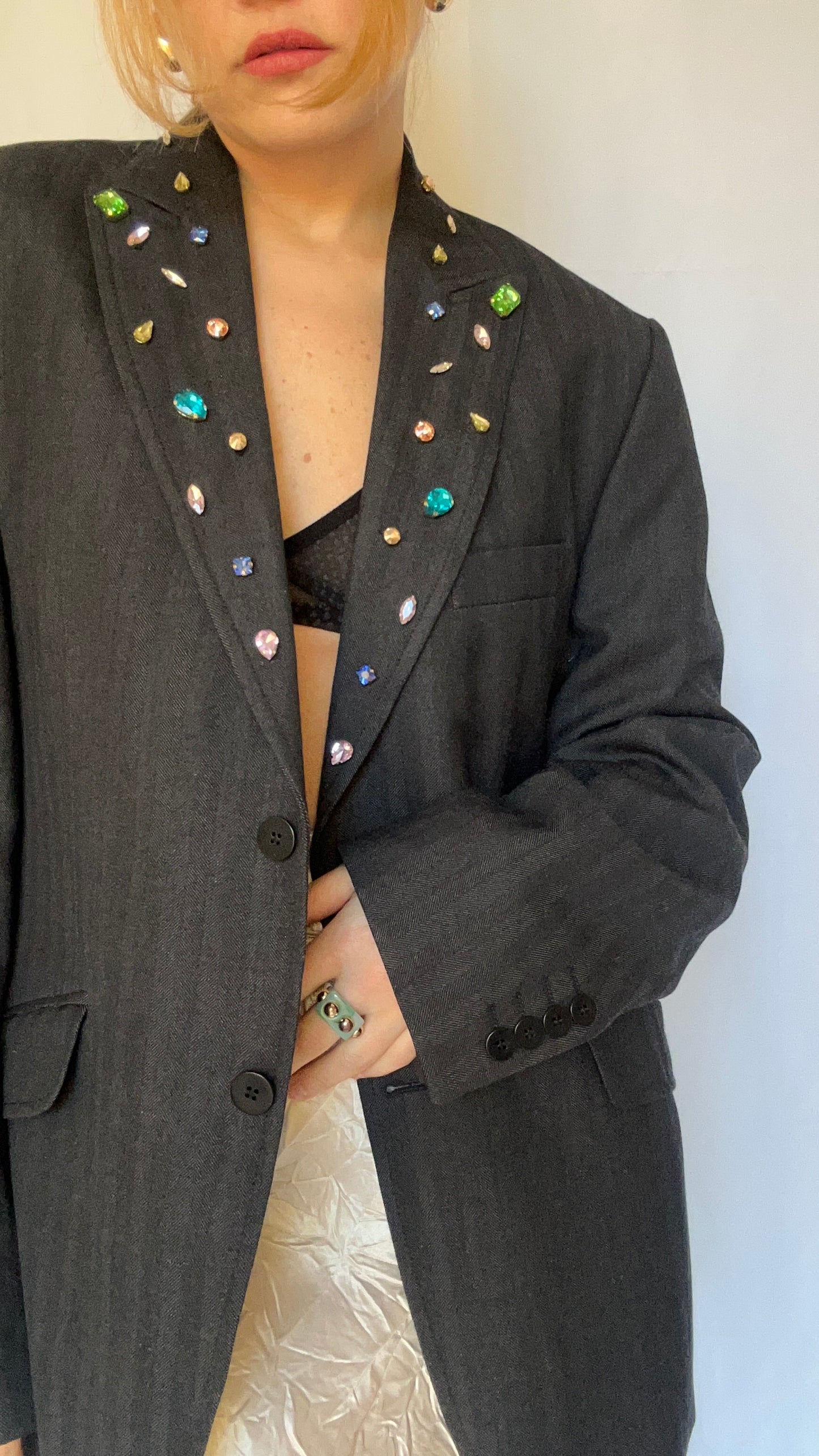 TH Reworked Rhinestone Blazer