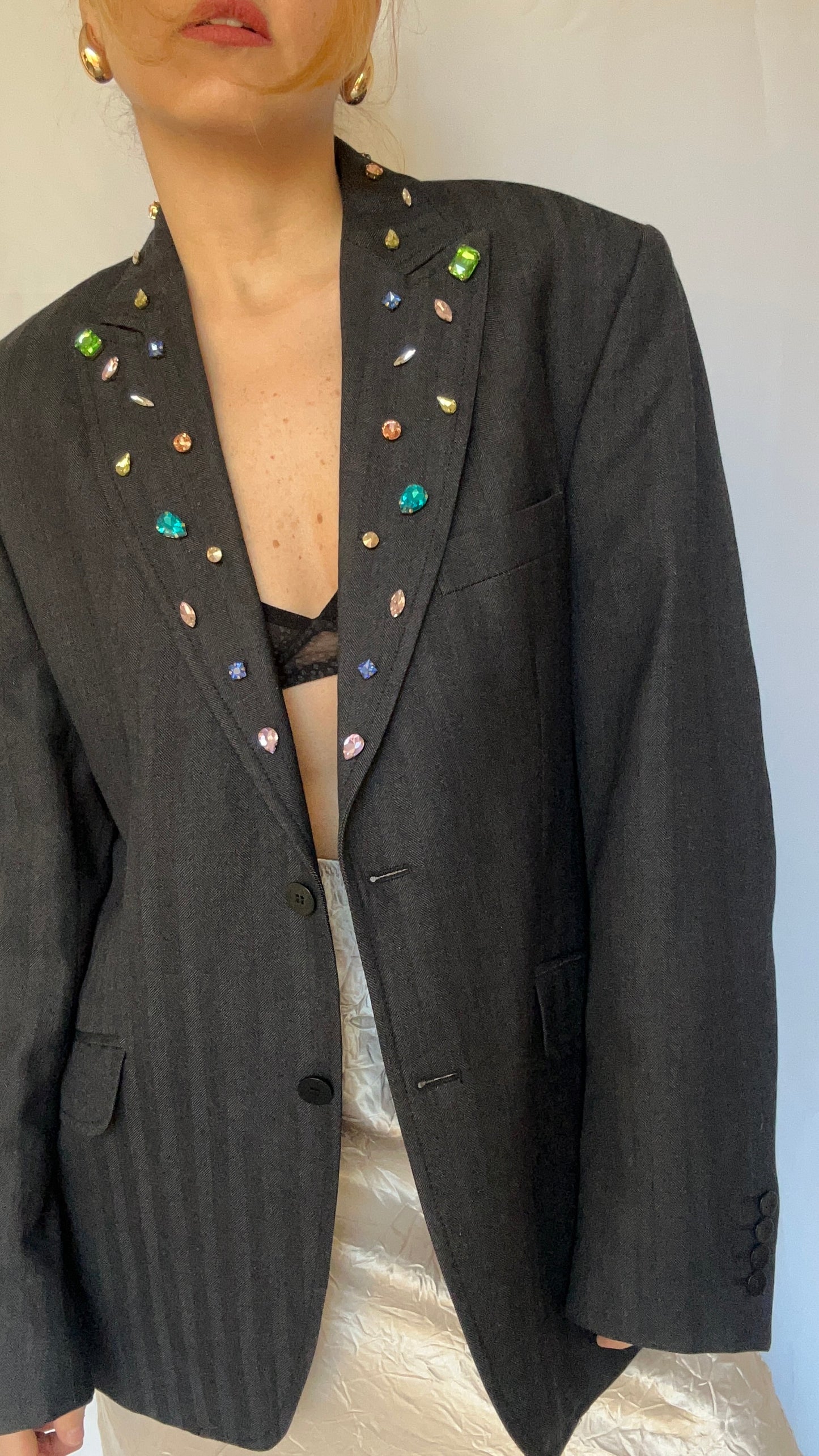 TH Reworked Rhinestone Blazer