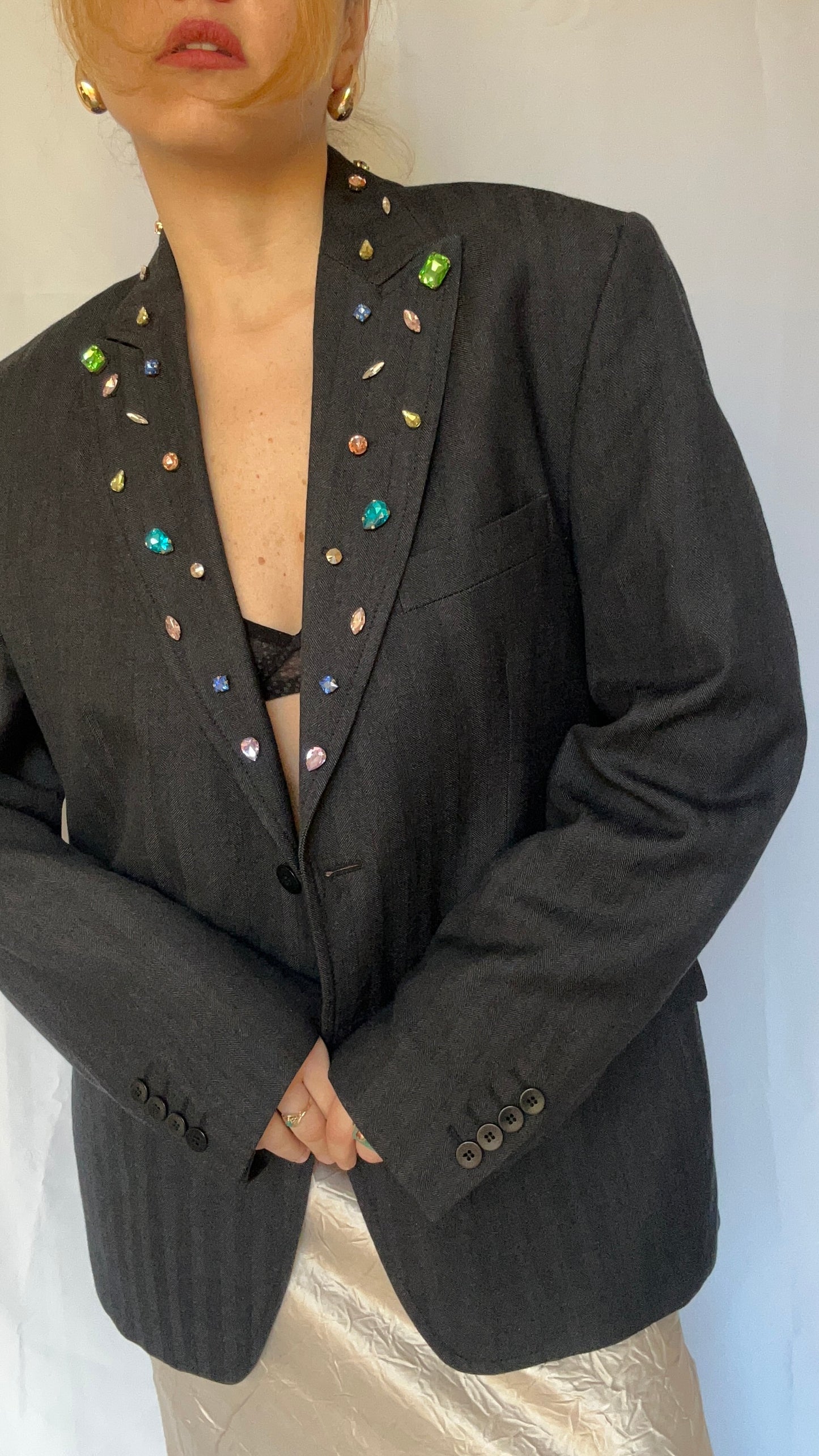 TH Reworked Rhinestone Blazer