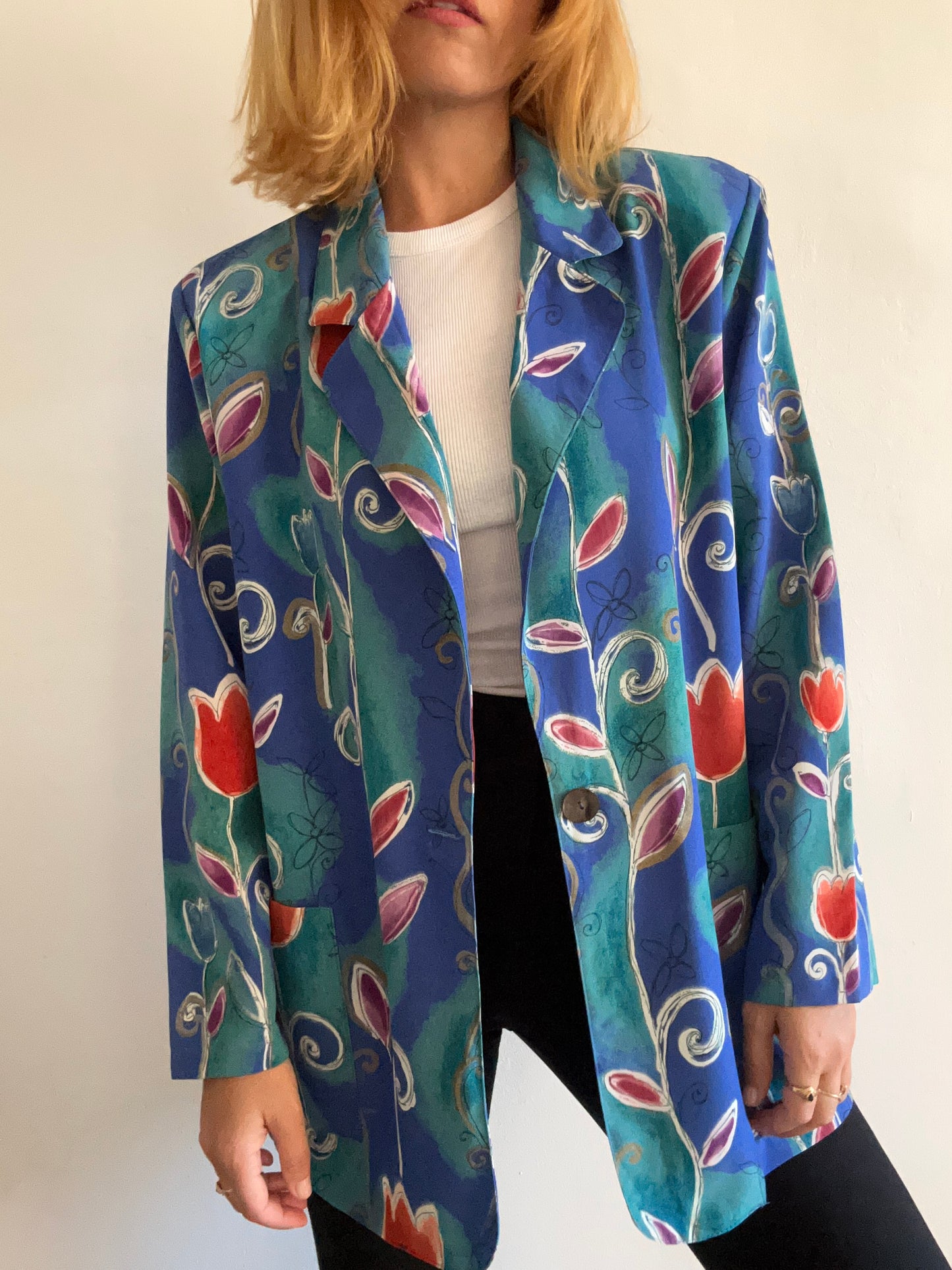 Tulip Print Blazer