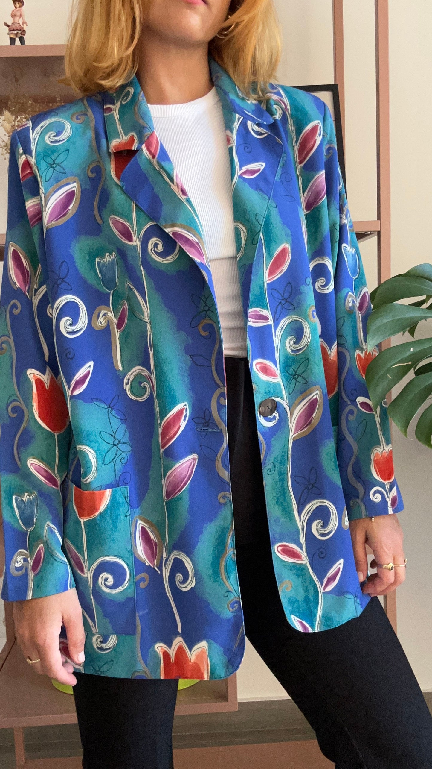 Tulip Print Blazer